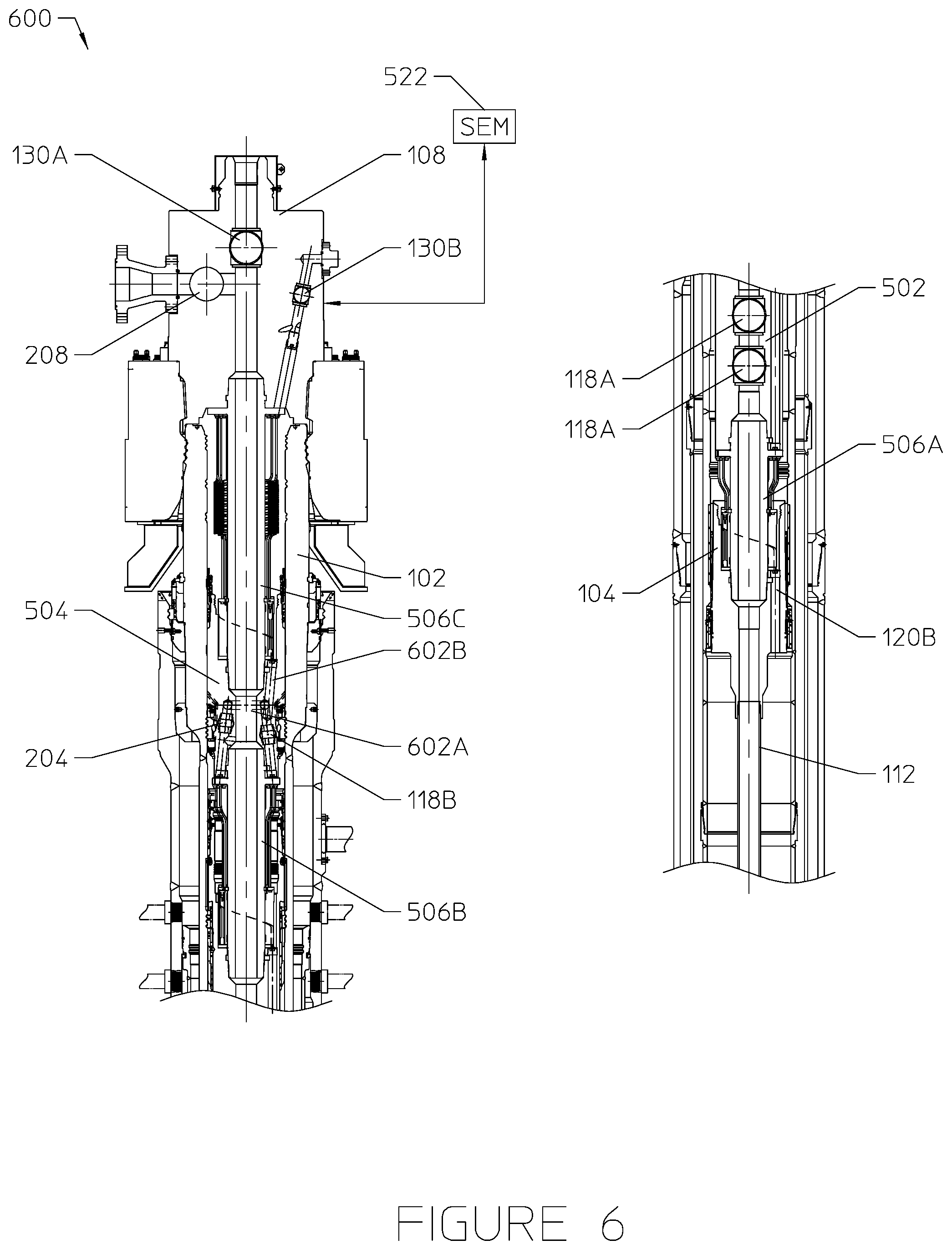 Patent US11773678 Figure 6 – Barrier arrangement in wellhead assembly