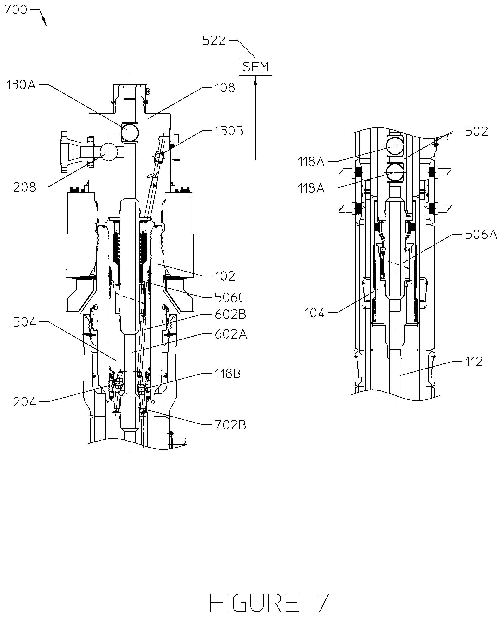 Patent US11773678 Figure 7 – Barrier arrangement in wellhead assembly