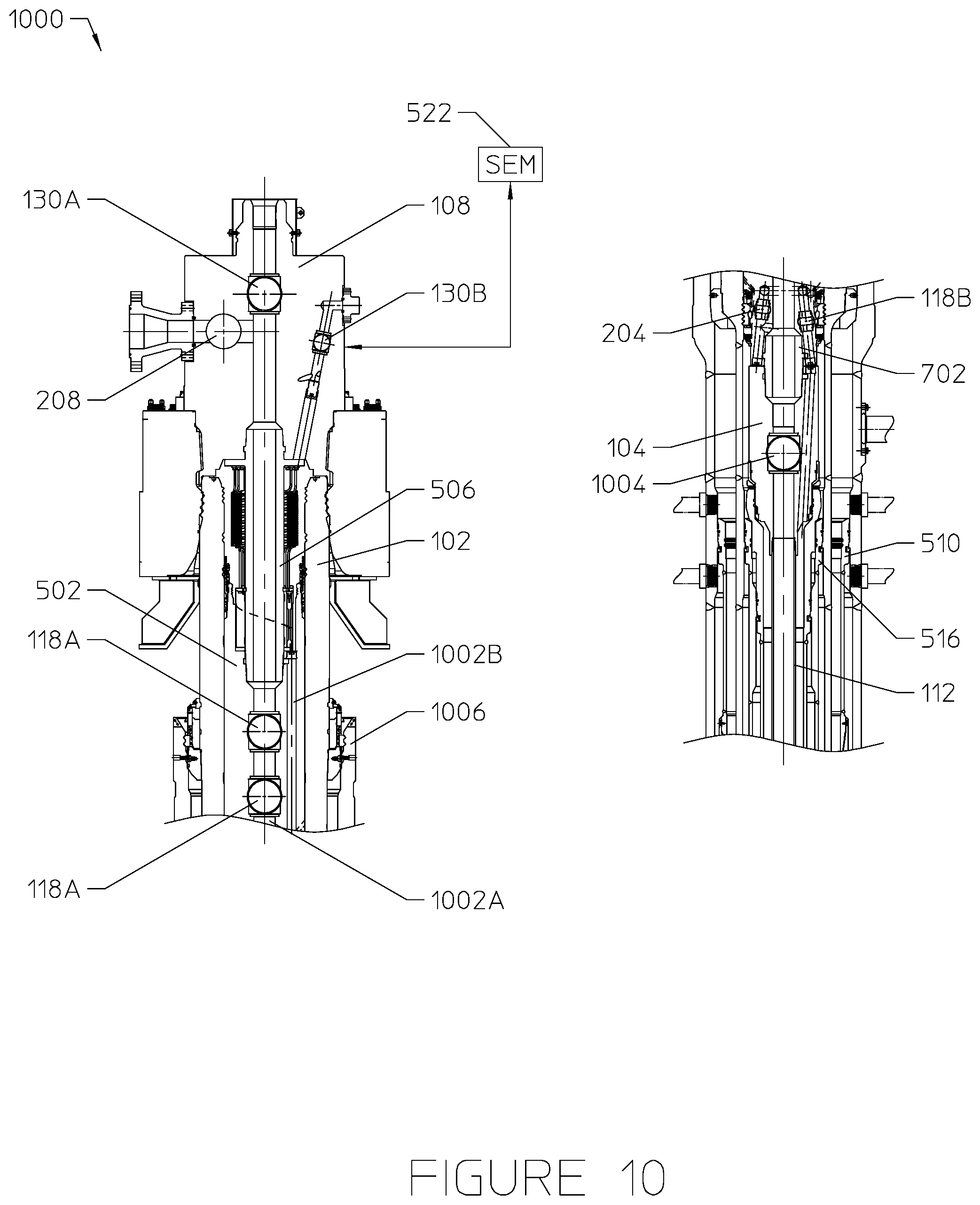 Patent US11773678 Figure 10 – Barrier arrangement in wellhead assembly