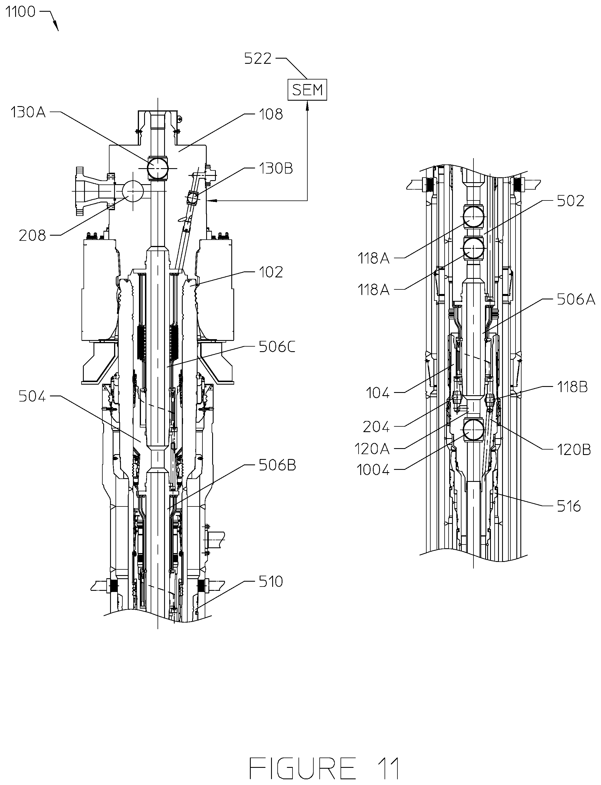 Patent US11773678 Figure 11 – Barrier arrangement in wellhead assembly