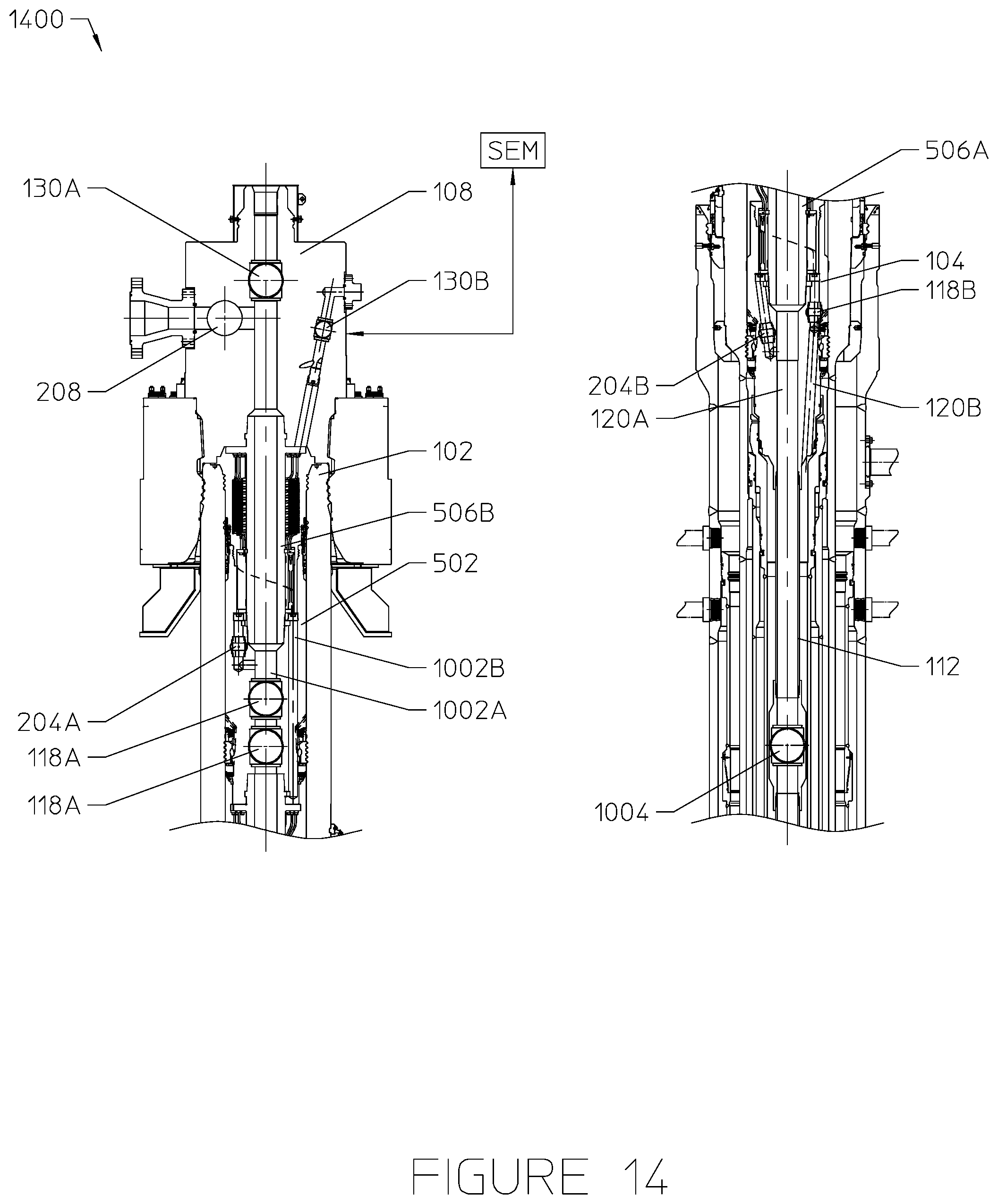 Patent US11773678 Figure 14 – Barrier arrangement in wellhead assembly