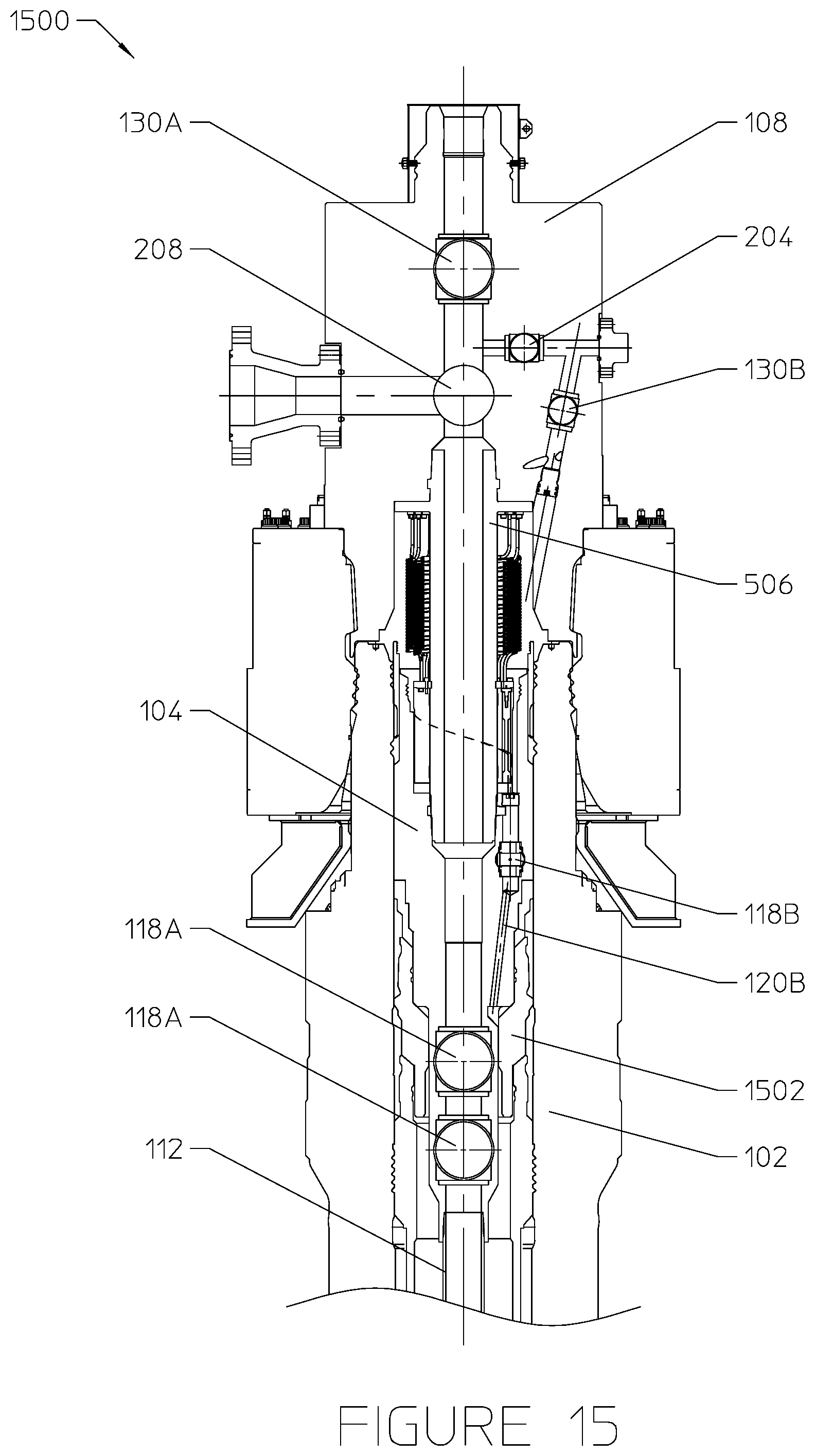 Patent US11773678 Figure 15 – Barrier arrangement in wellhead assembly