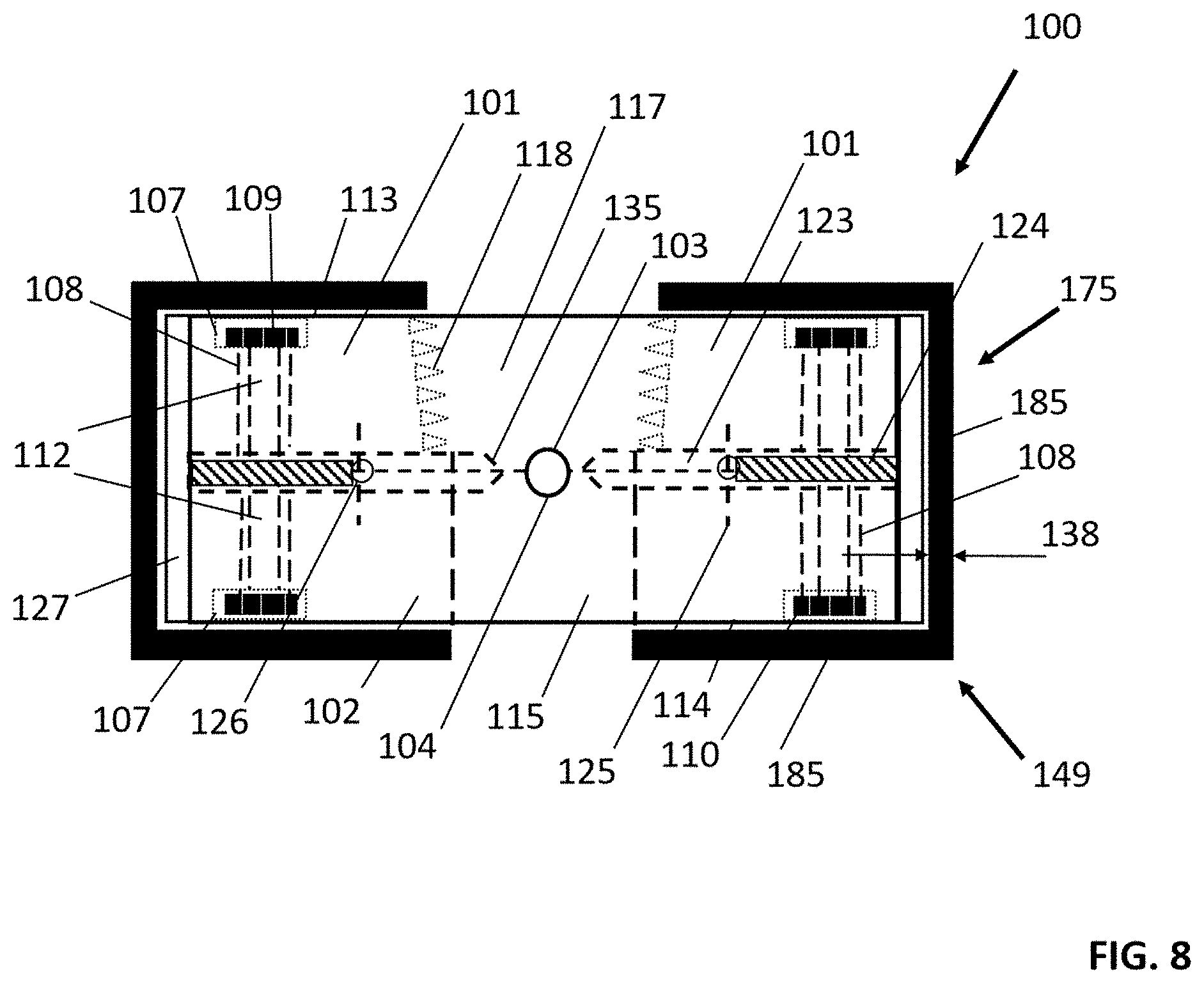 Patent US11773680 Figure 8 – Mechanical packer systems for controlling fluid flow