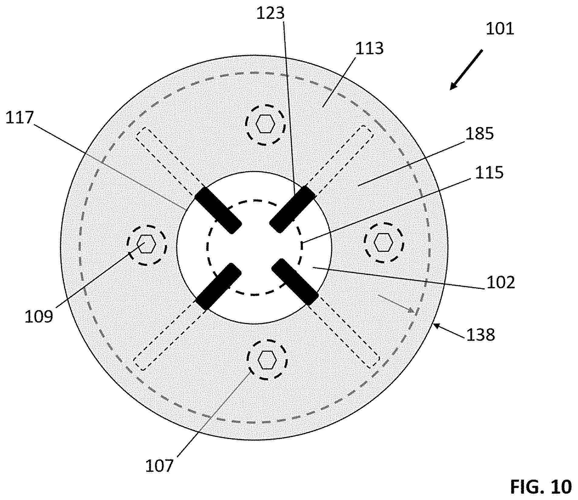Patent US11773680 Figure 10 – Mechanical packer systems for controlling fluid flow