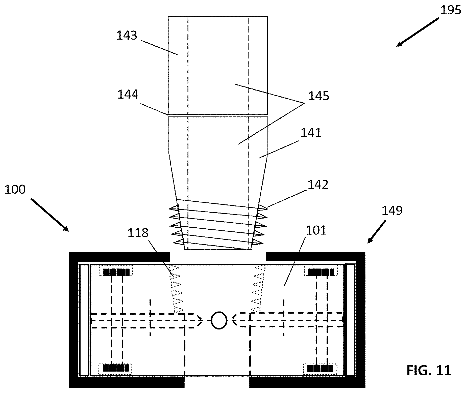 Patent US11773680 Figure 11 – Mechanical packer systems for controlling fluid flow