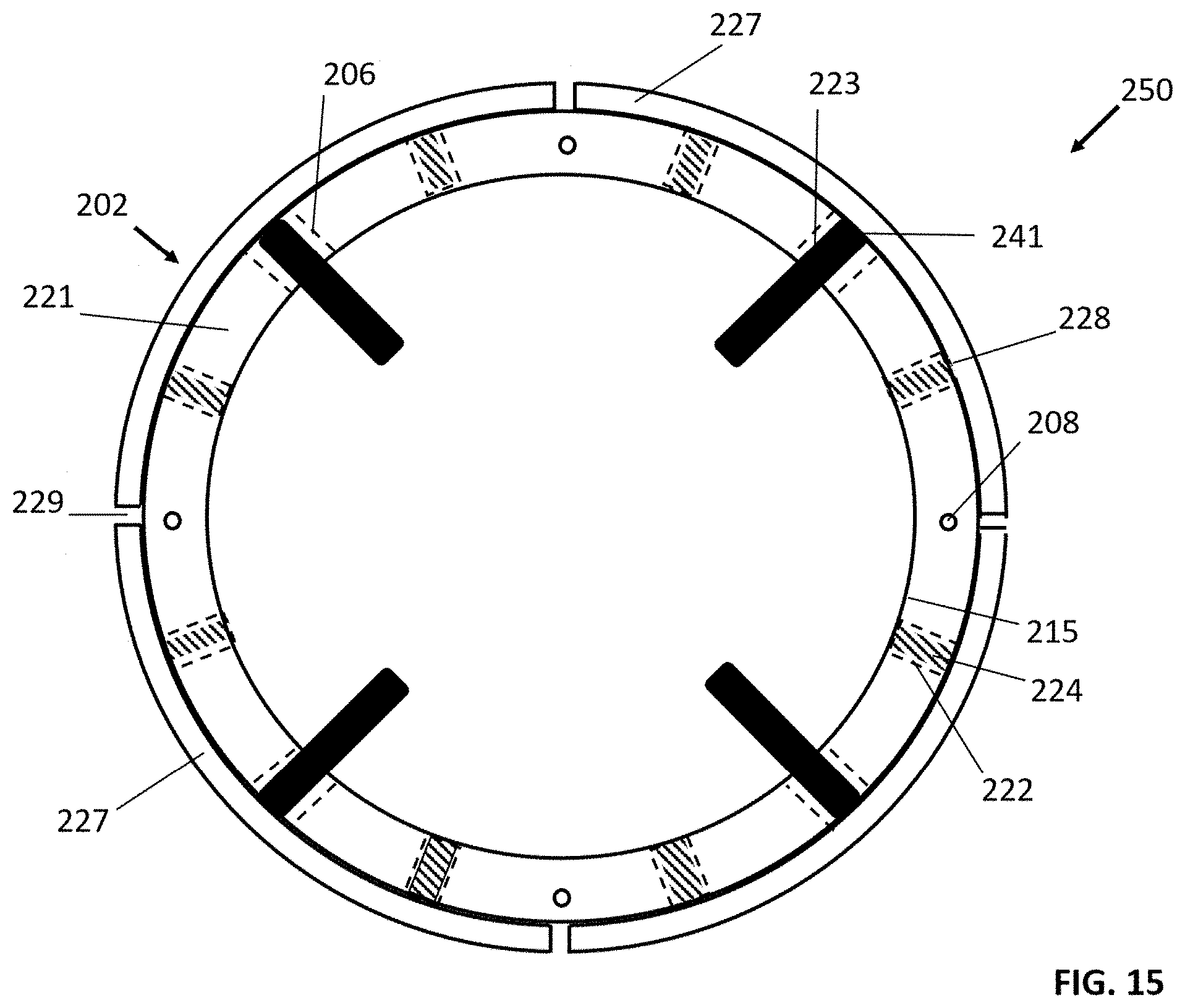 Patent US11773680 Figure 15 – Mechanical packer systems for controlling fluid flow