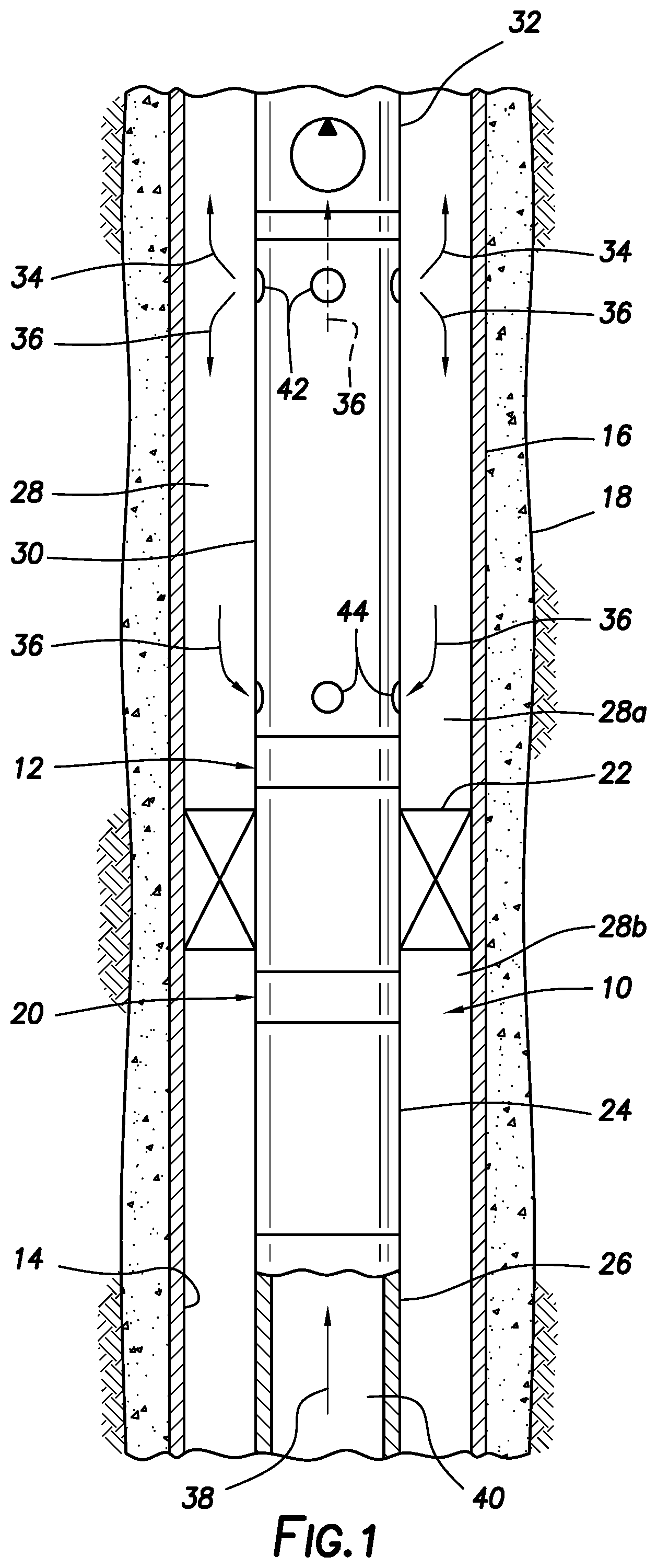 Patent US11773689 Figure 1 – Surge flow mitigation tool, system and method