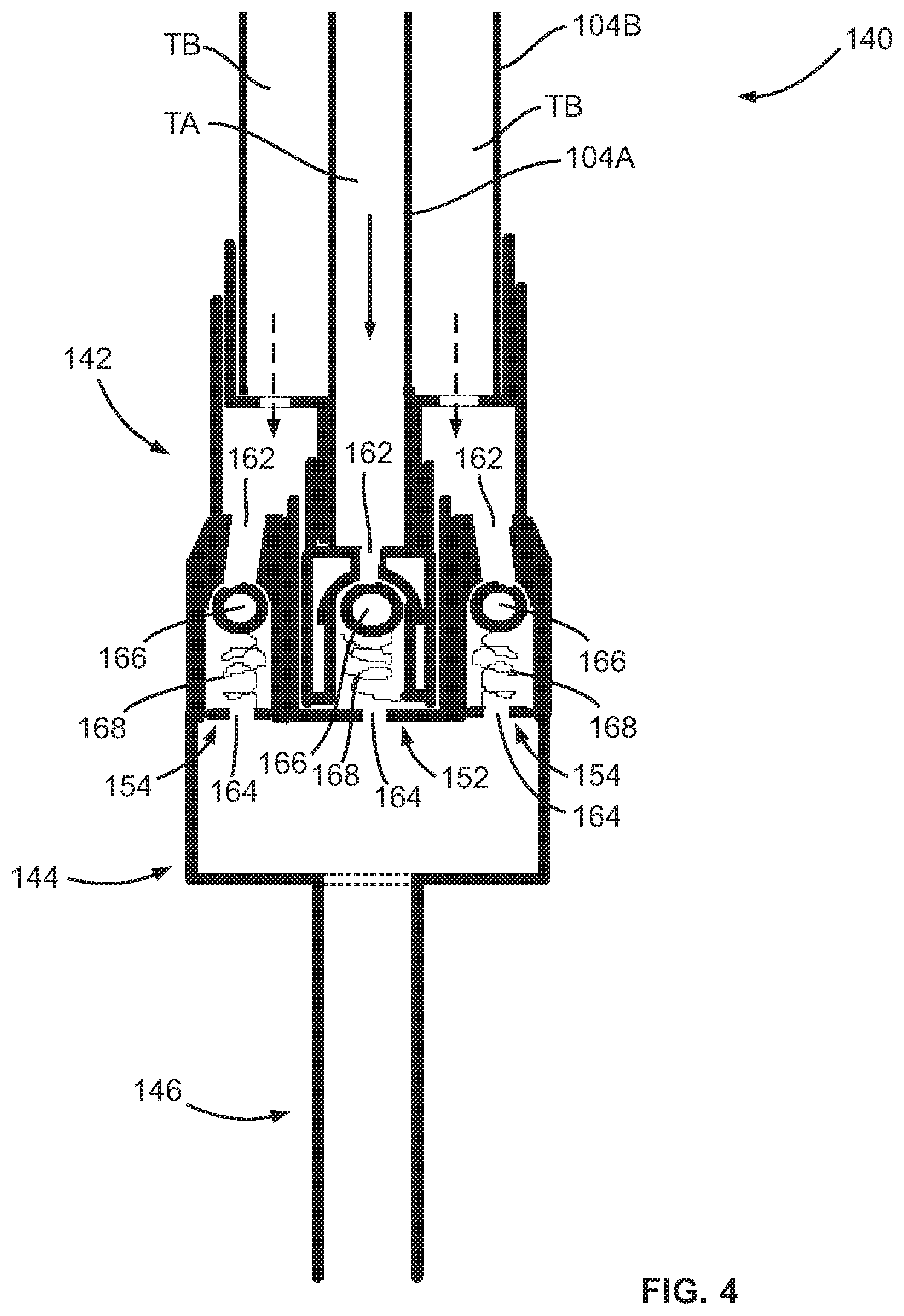 Patent US11773693 Figure 3 – In-situ system for mixing two or more chemical components downhole in a wellbore and a method employing same