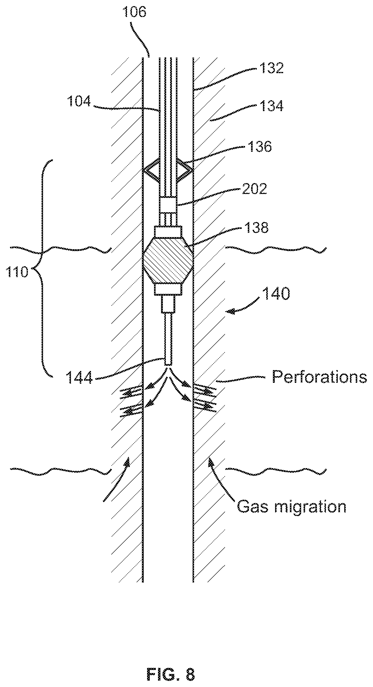 Patent US11773693 Figure 6 – In-situ system for mixing two or more chemical components downhole in a wellbore and a method employing same