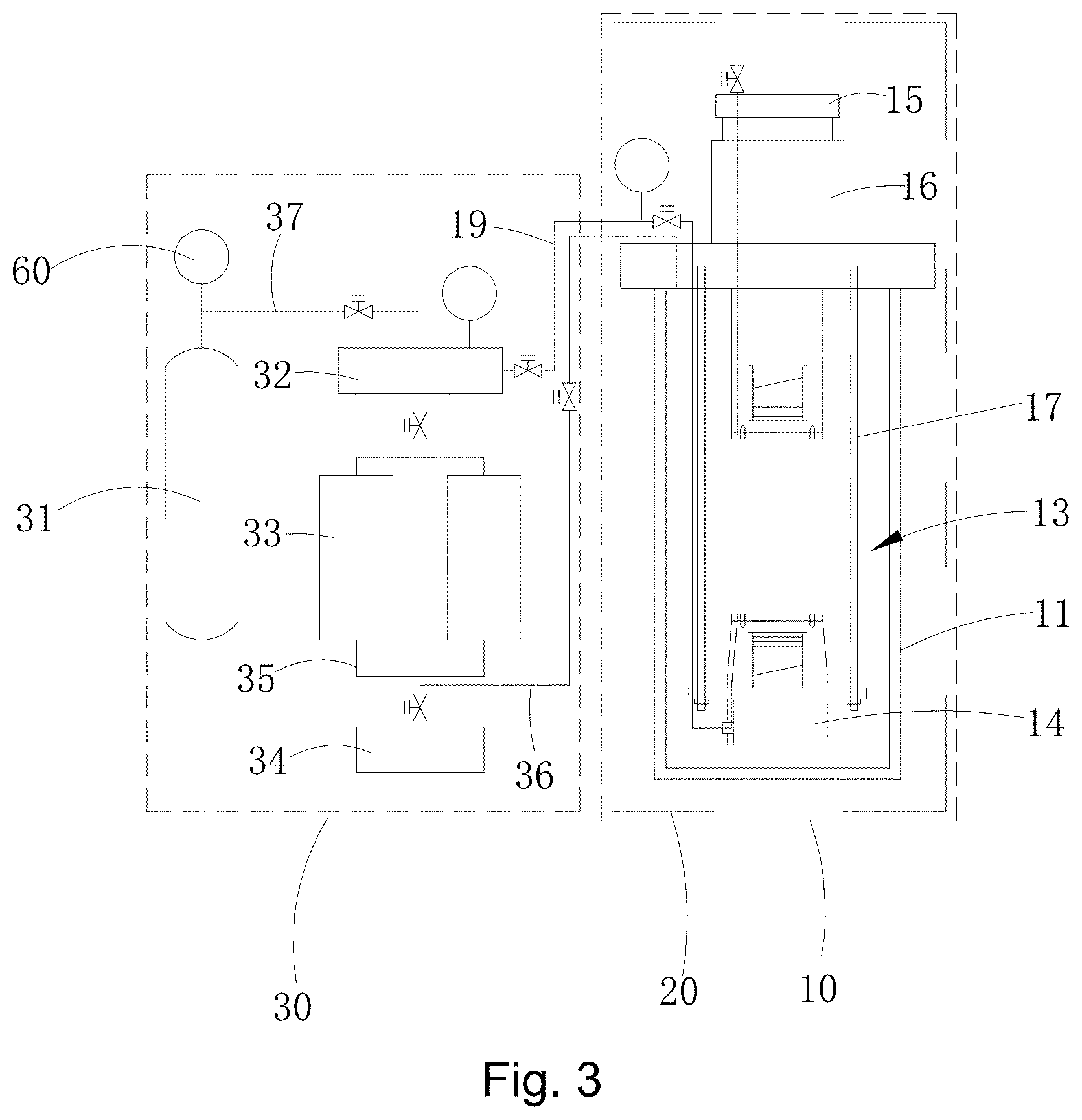 Patent US11773695 Figure 3 – Multi-type hydrate formation simulation system and method thereof