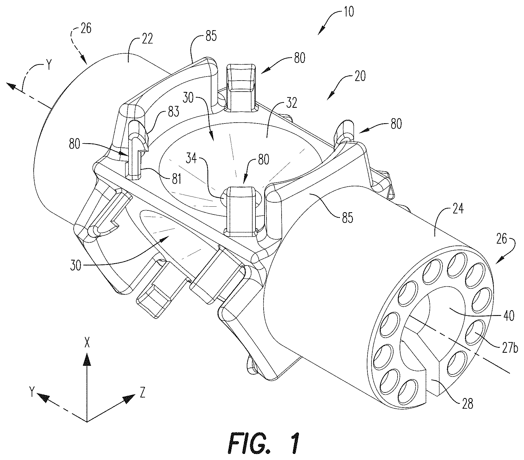 Patent US11773698 — Shaped charge holder and perforating gun — Figure 1