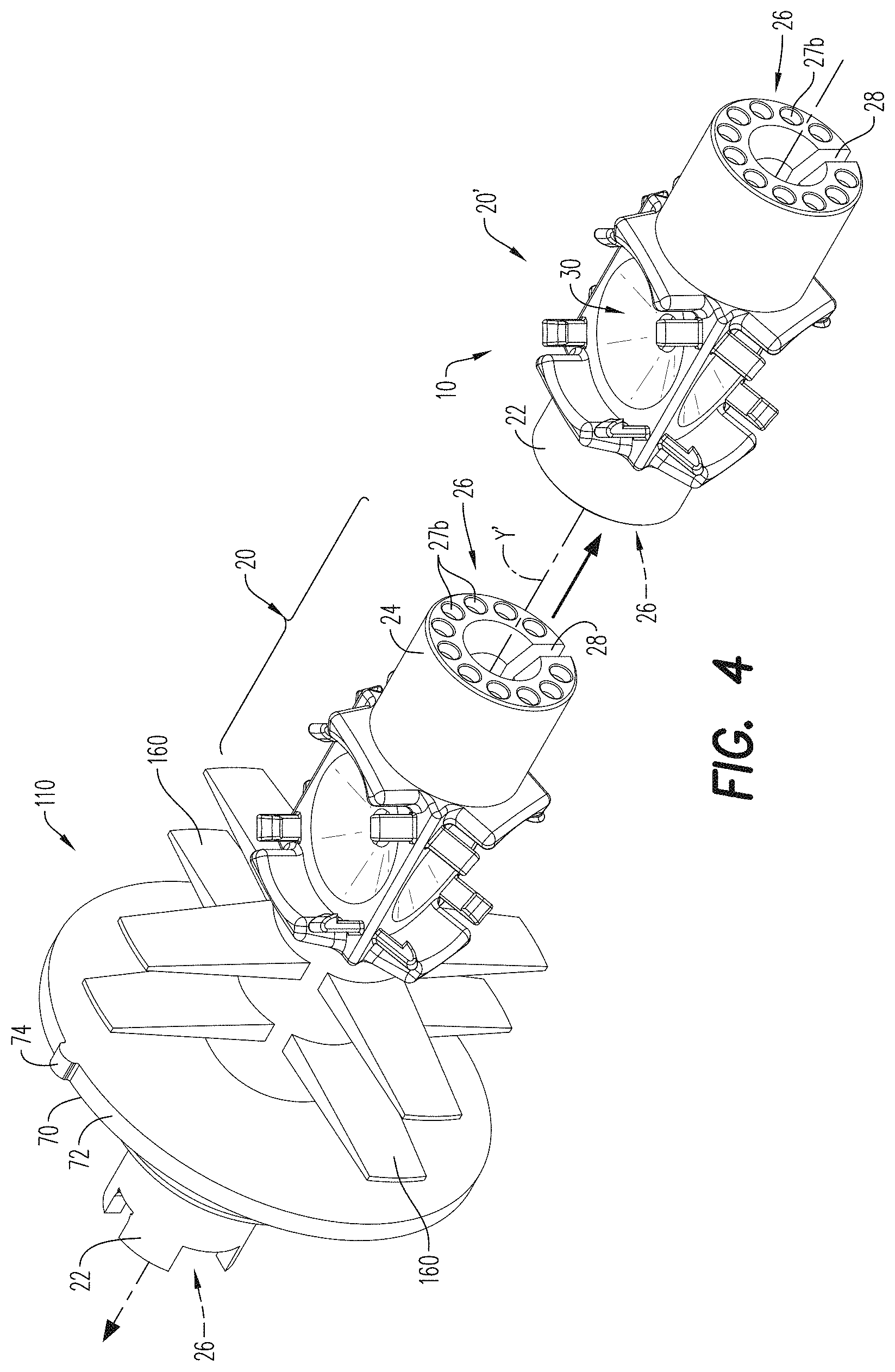 Patent US11773698 Figure 4 – Shaped charge holder and perforating gun