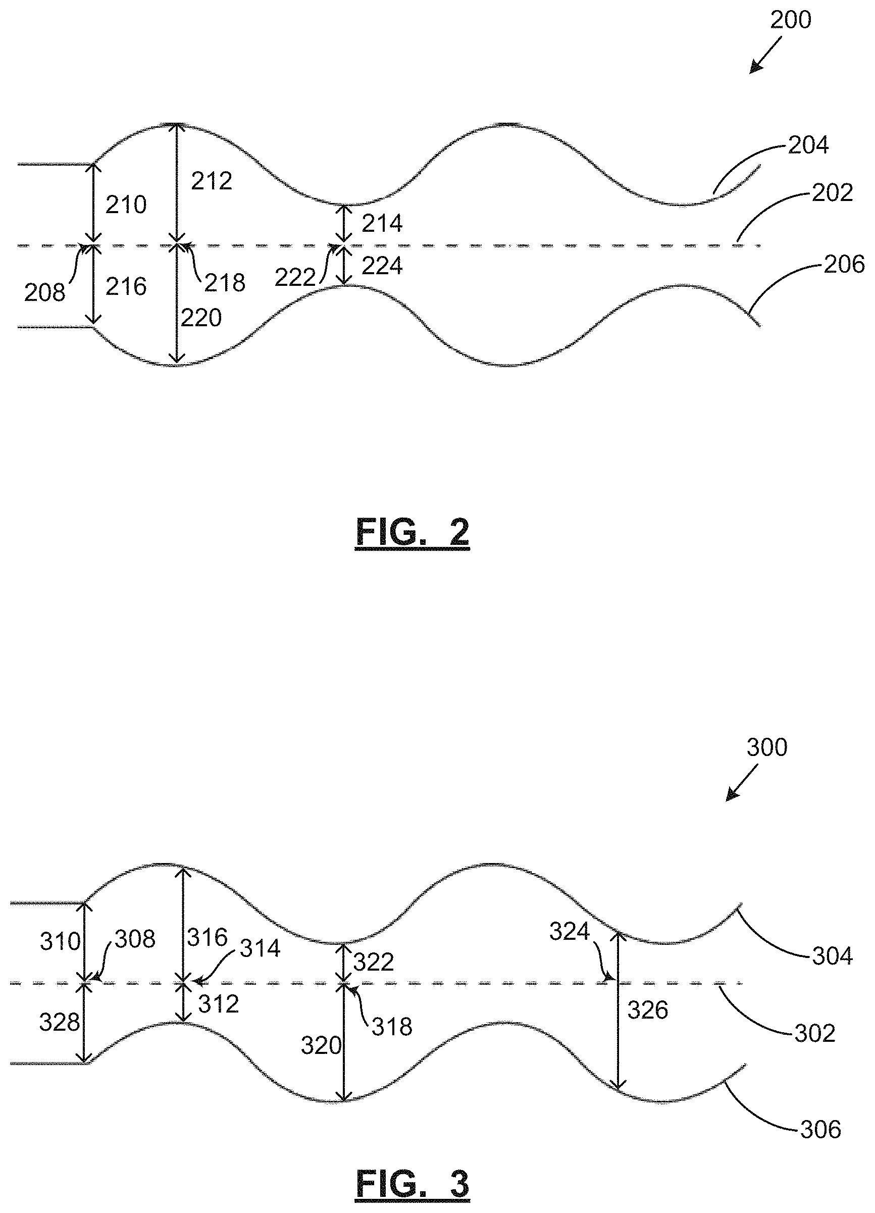 Patent US11773706 Figure 2 – Non-equidistant open transmission lines for electromagnetic heating and method of use