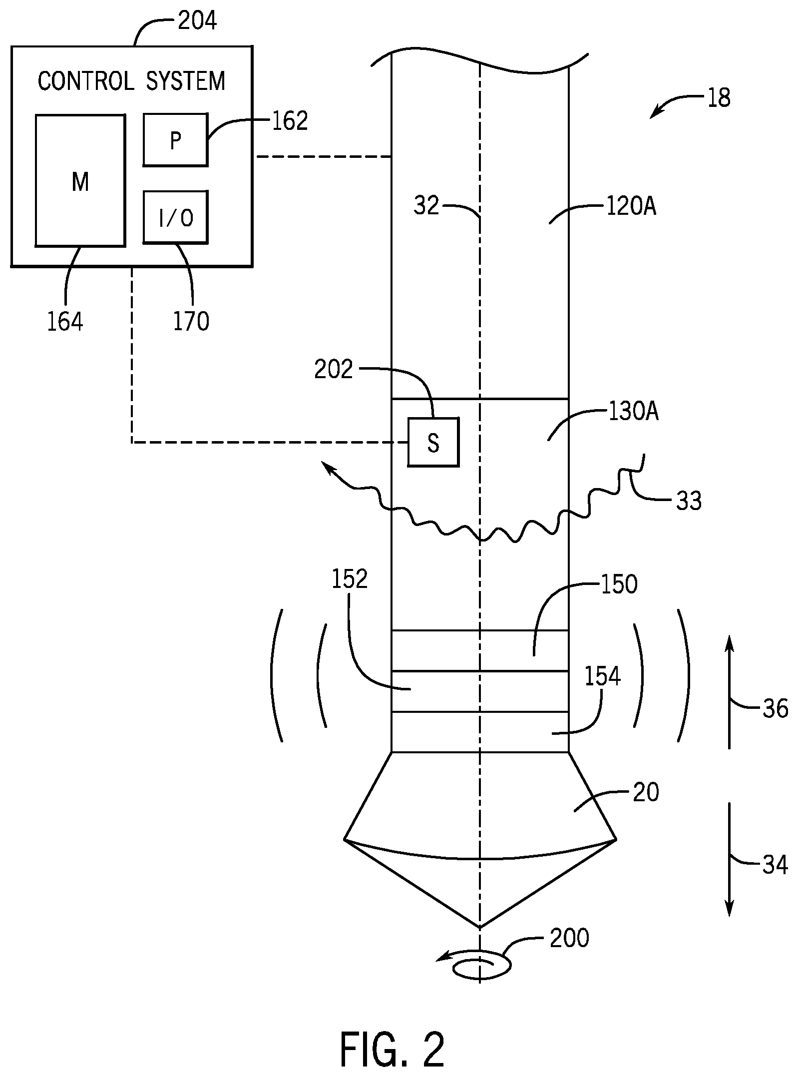 Patent US11773710 Figure 2 – Systems and methods to determine rotational oscillation of a drill string