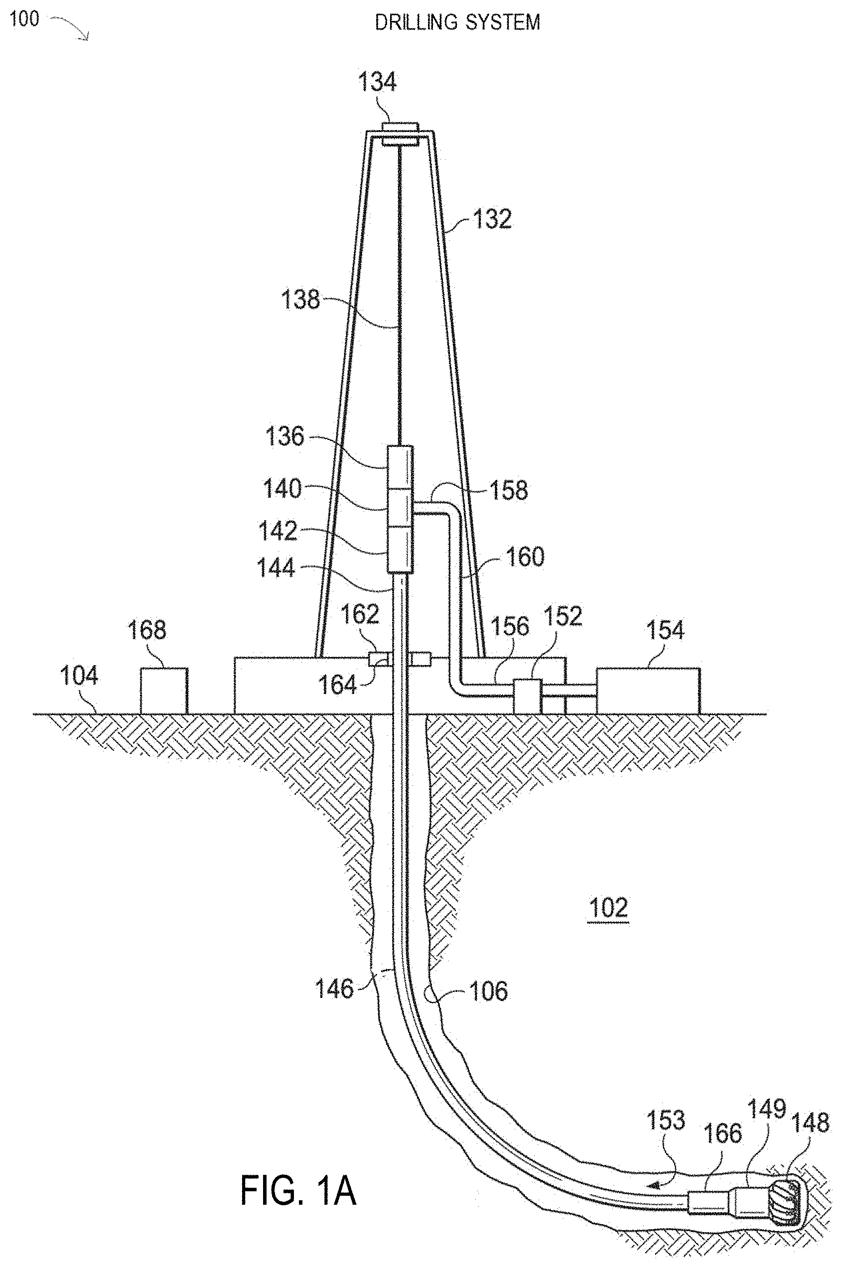 Patent US11773711 Figure 1 – Wellbore friction depth sounding by oscillating a drill string or casing