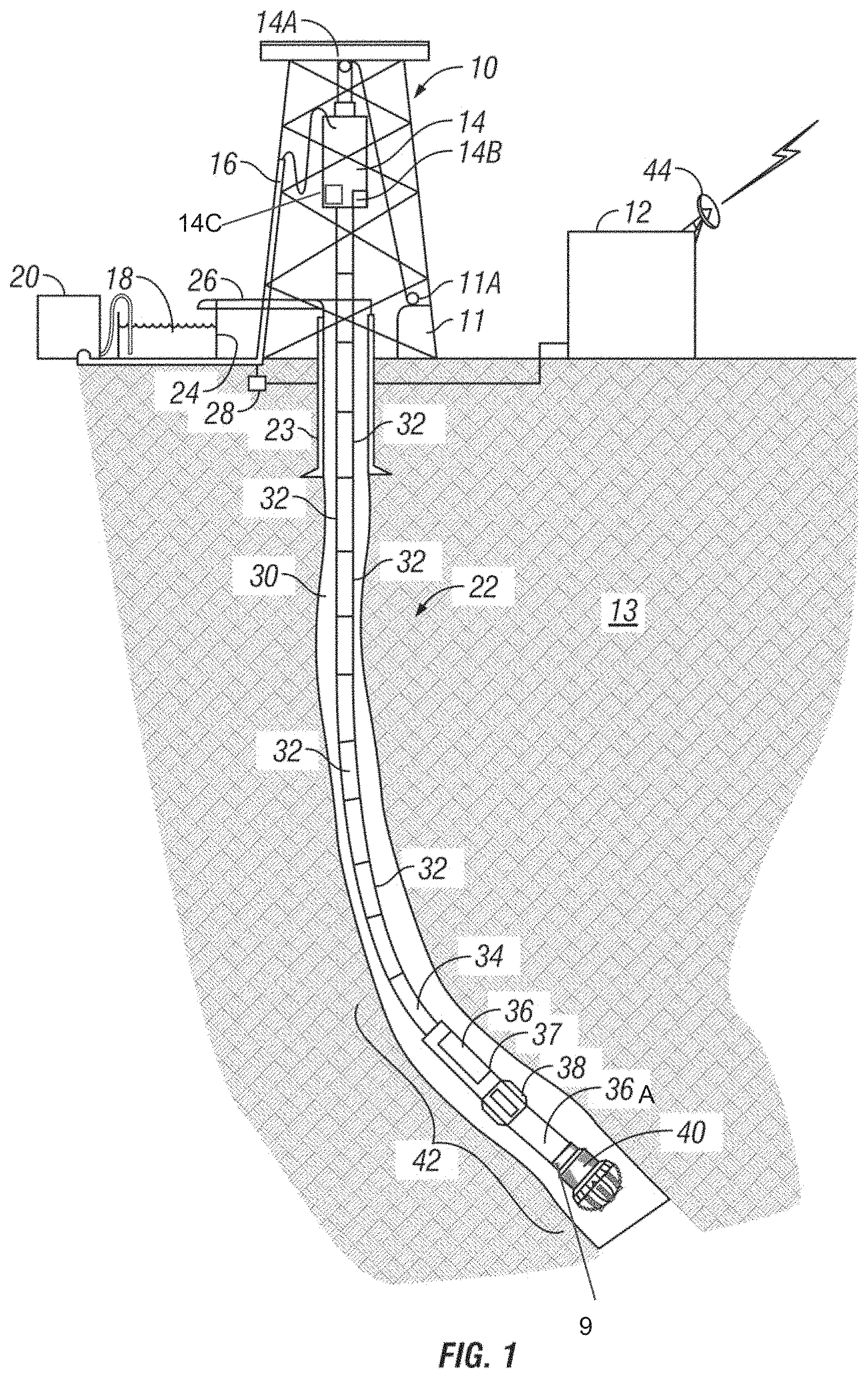 Patent US11773712 — Method and apparatus for optimizing drilling using drill bit generated acoustic signals — Figure 1