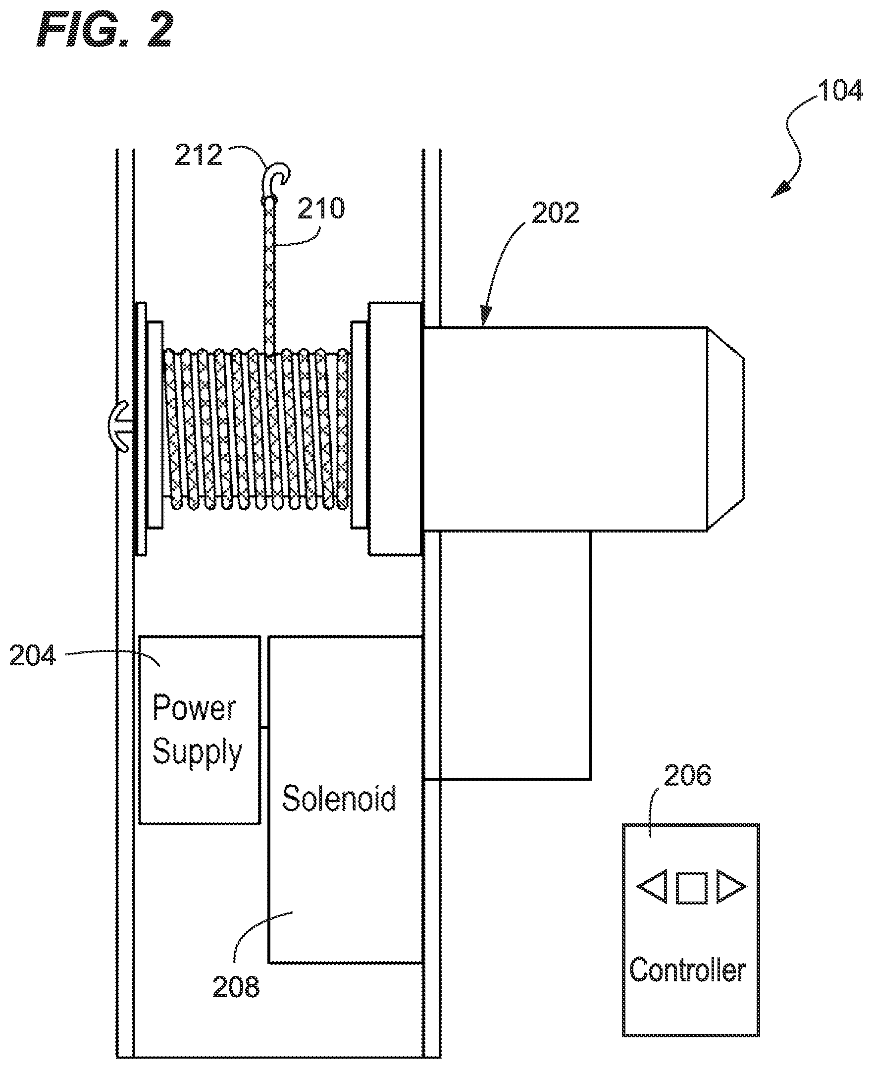 Patent US11773713 Figure 2 – System and method for measurement-while- drilling (MWD) tool removal from a pipe