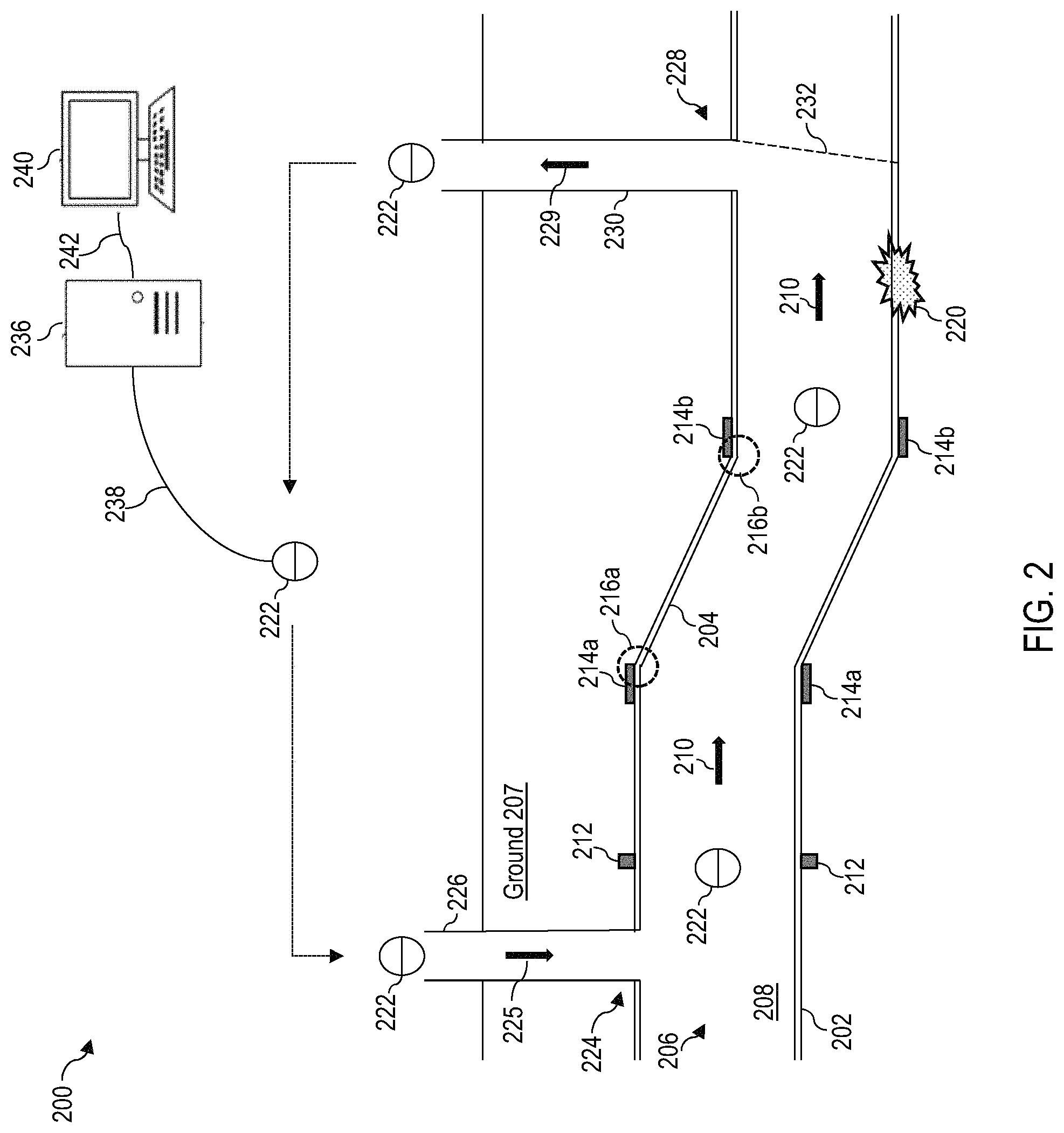 Patent US11773716 Figure 2 – System, method and device for fluid conduit inspection