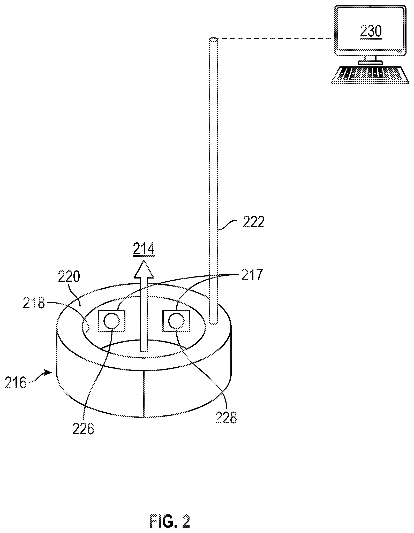 Patent US11773717 Figure 2 – Downhole apparatus to determine microwave and acoustic properties of circulating drill mud