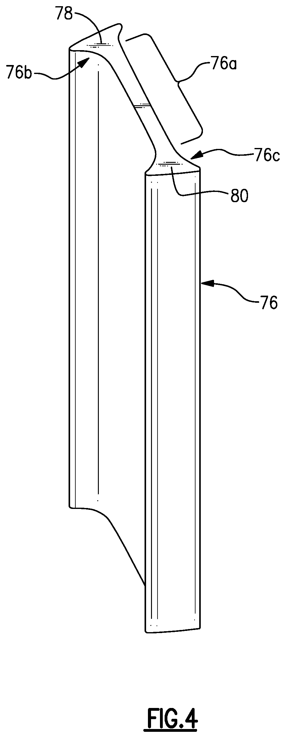 Patent US11773723 Figure 3 – Airfoil rib with thermal conductance element
