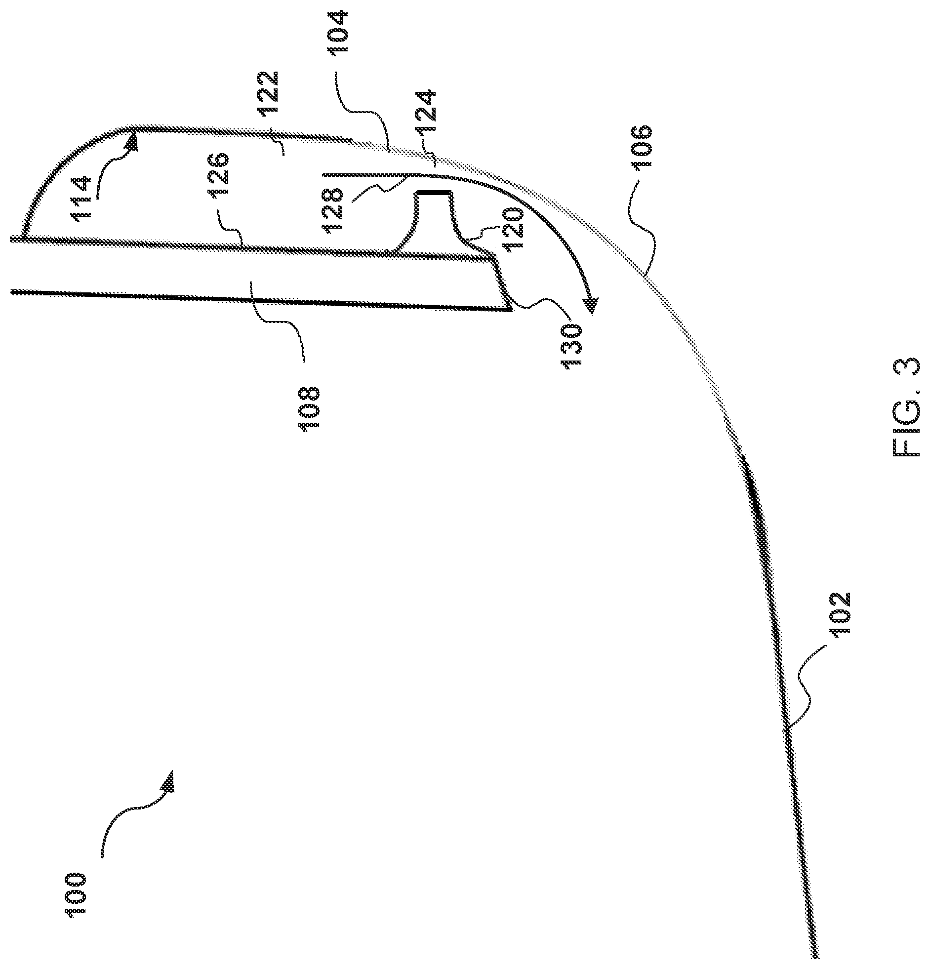 Patent US11773728 Figure 3 – Purge arrangement for dual-feed airfoil