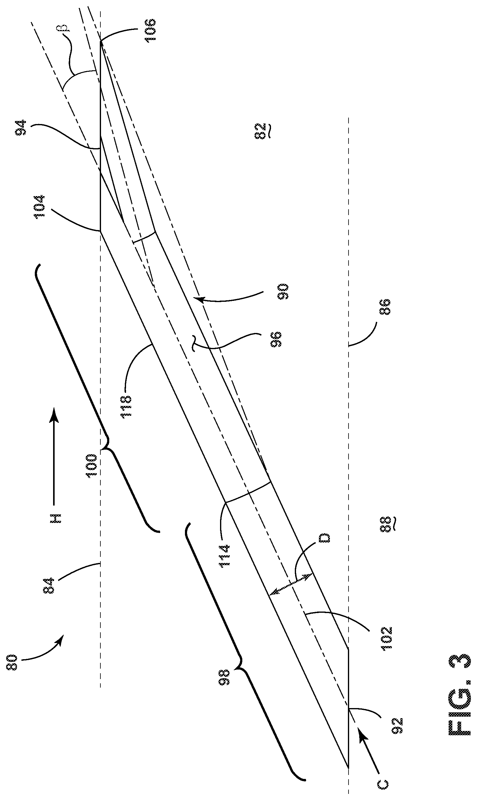 Patent US11773729 Figure 3 – Component for a gas turbine engine with a film hole