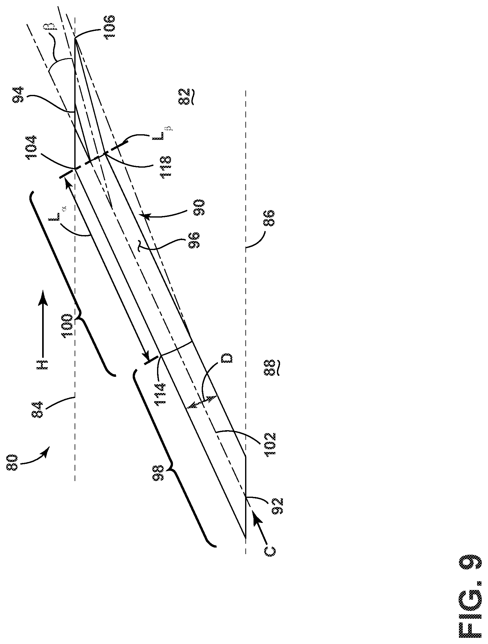 Patent US11773729 Figure 7 – Component for a gas turbine engine with a film hole