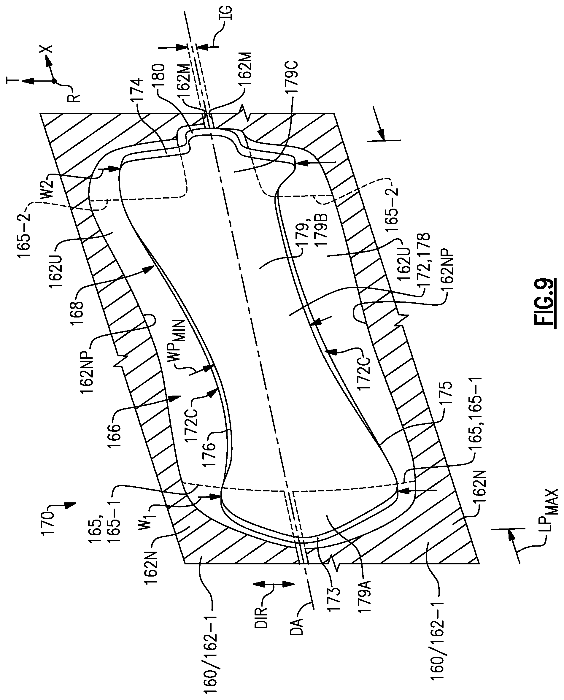 Patent US11773731 Figure 6 – Bathtub damper seal arrangement for gas turbine engine