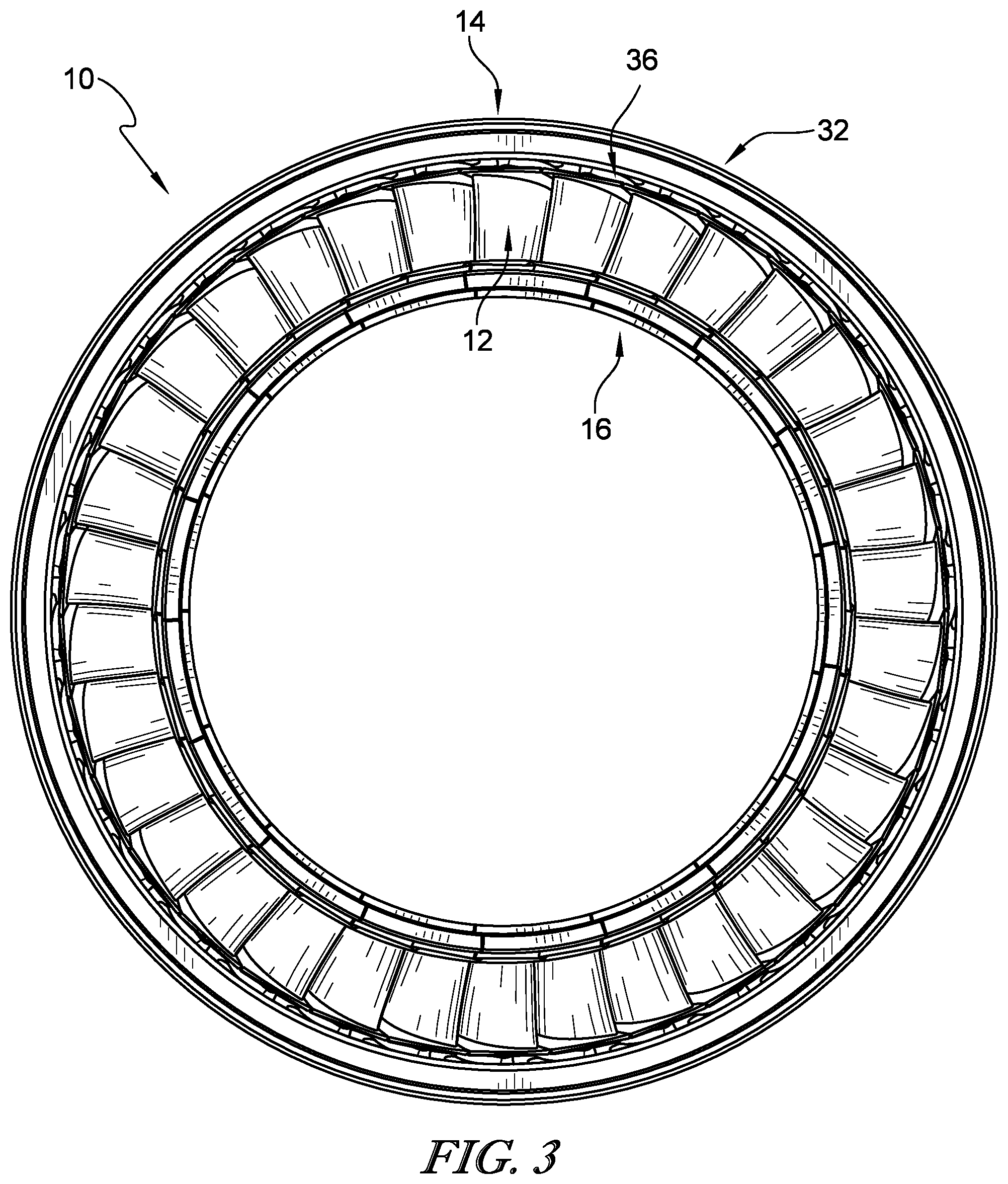 Patent US11773735 Figure 2 – Vane ring assembly with ceramic matrix composite airfoils