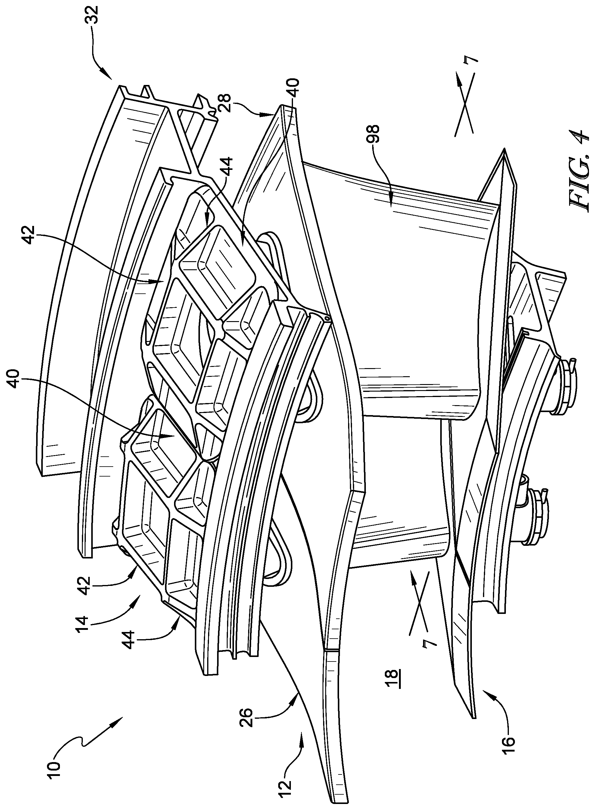 Patent US11773735 Figure 3 – Vane ring assembly with ceramic matrix composite airfoils