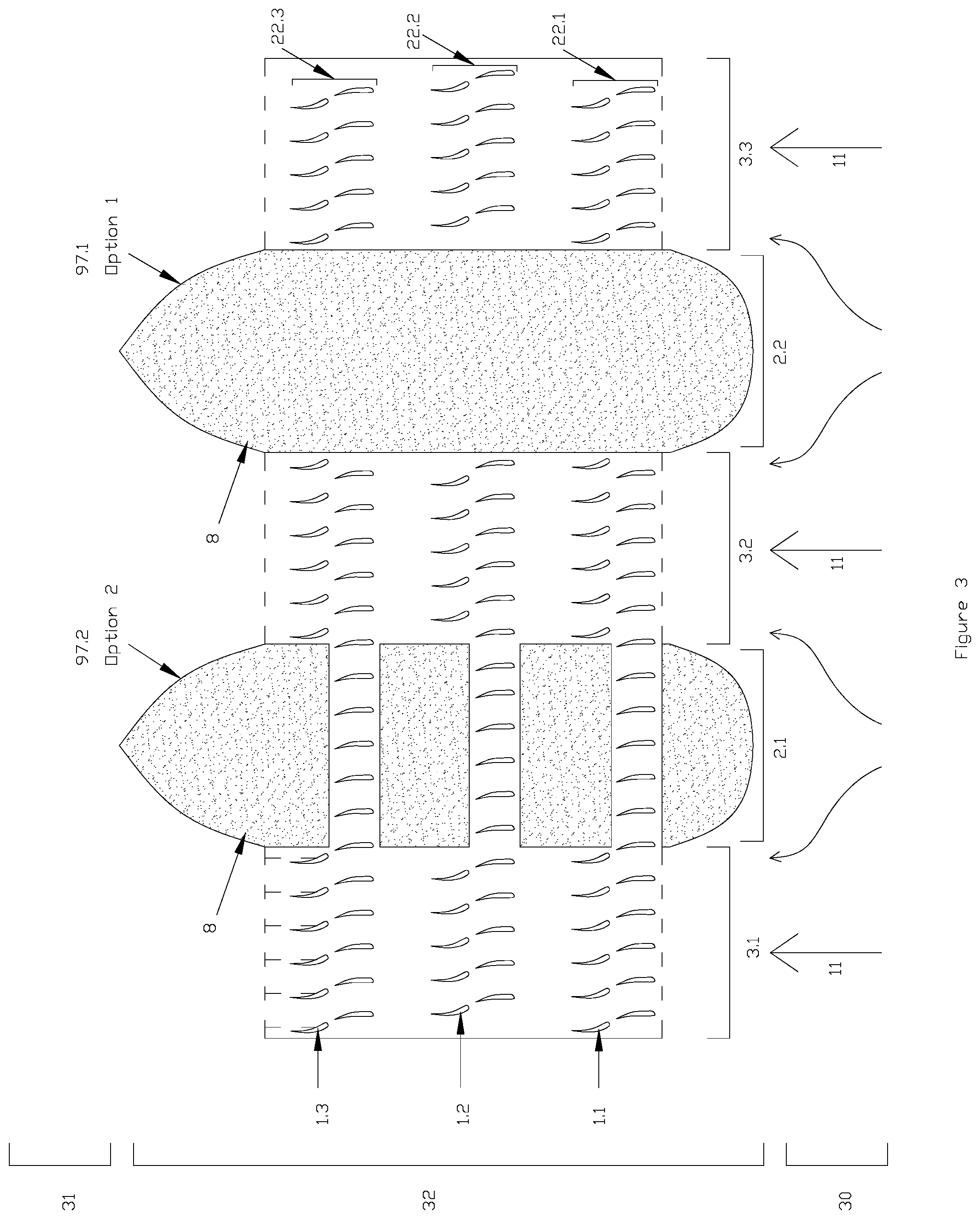 Patent US11773736 Figure 3 – Segmented augmented turbine assembly