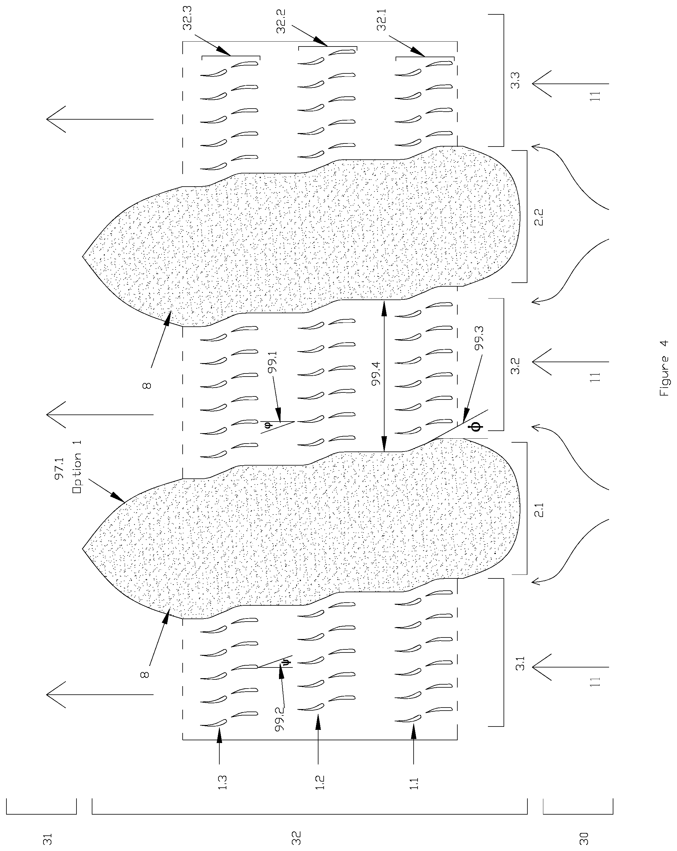 Patent US11773736 Figure 4 – Segmented augmented turbine assembly