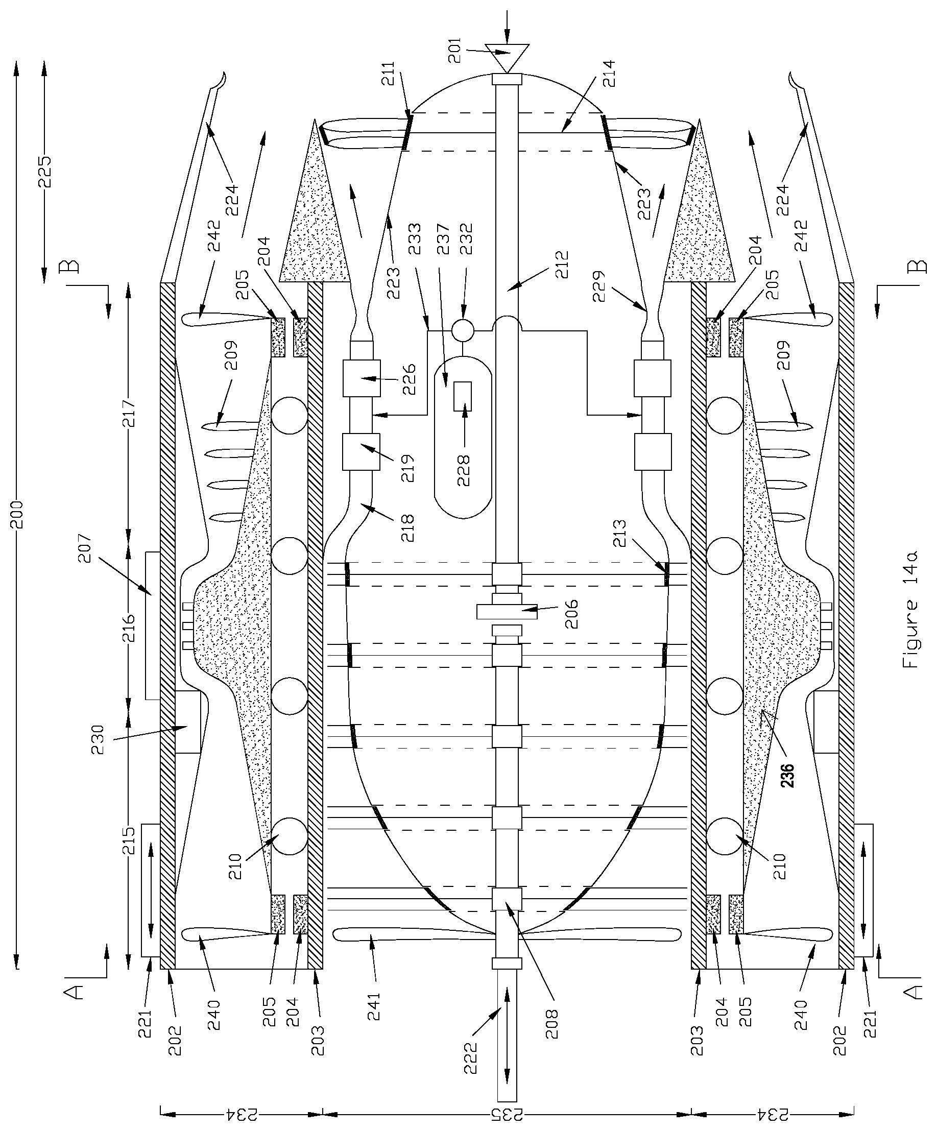 Patent US11773736 Figure 14 – Segmented augmented turbine assembly