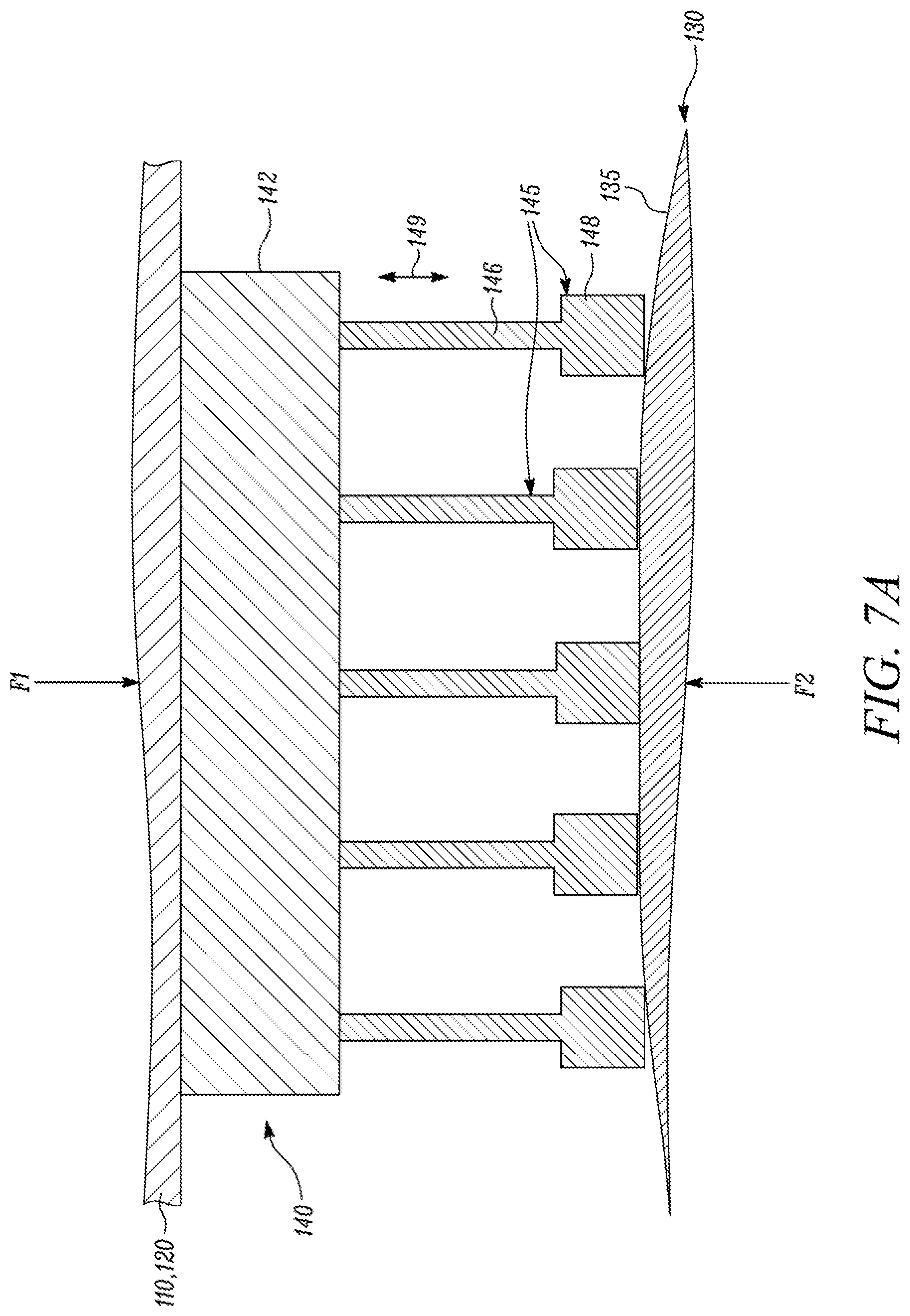 Patent US11773737 Figure 8 – Load transfer device, stator vane assembly, turbine, and gas turbine engine including the same