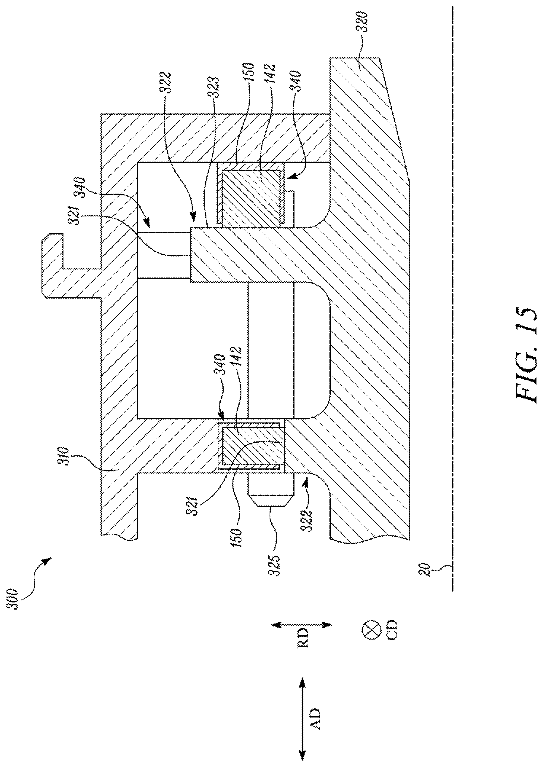 Patent US11773737 Figure 18 – Load transfer device, stator vane assembly, turbine, and gas turbine engine including the same