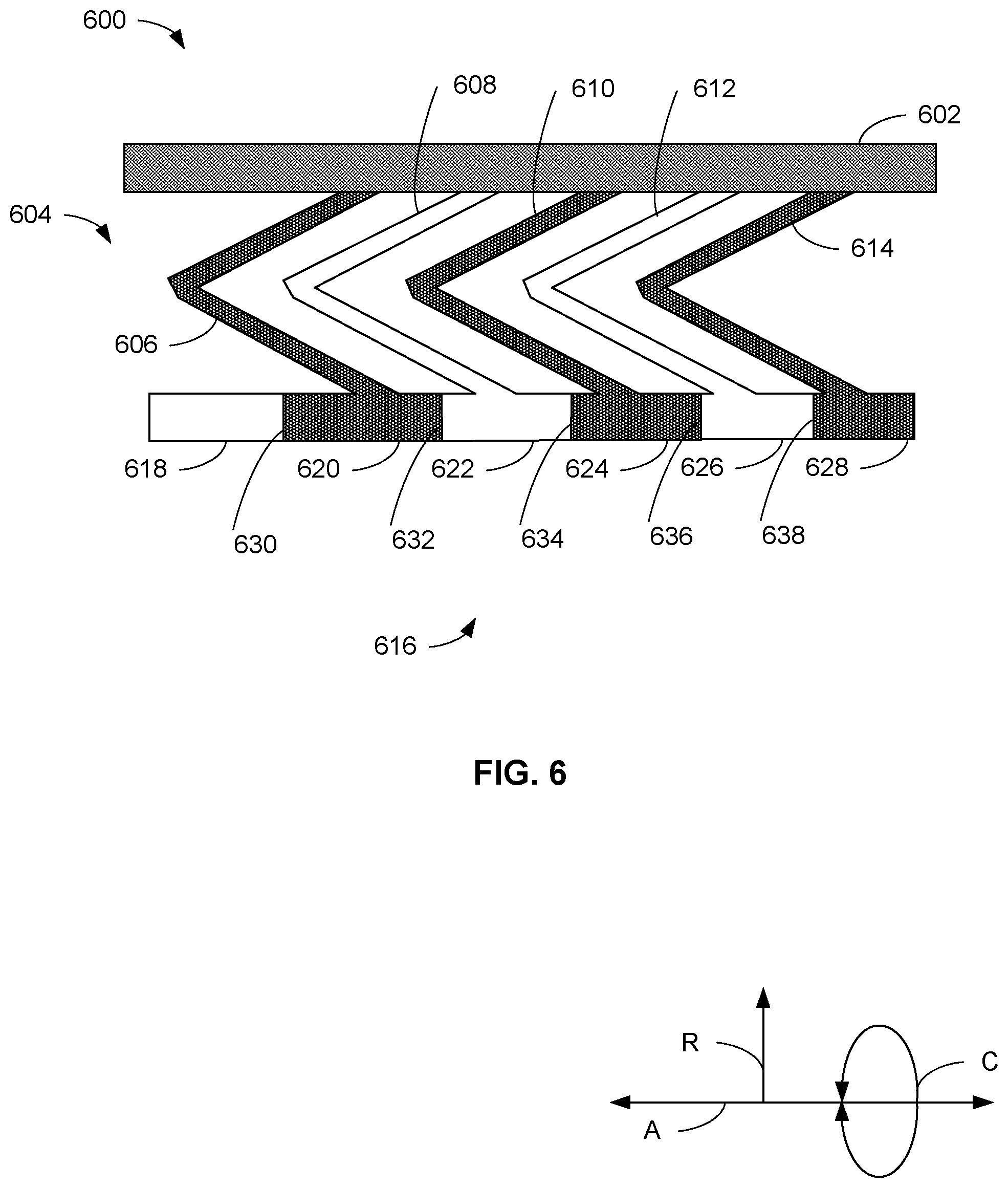 Patent US11773741 Figure 6 – Compliant shroud designs with variable stiffness