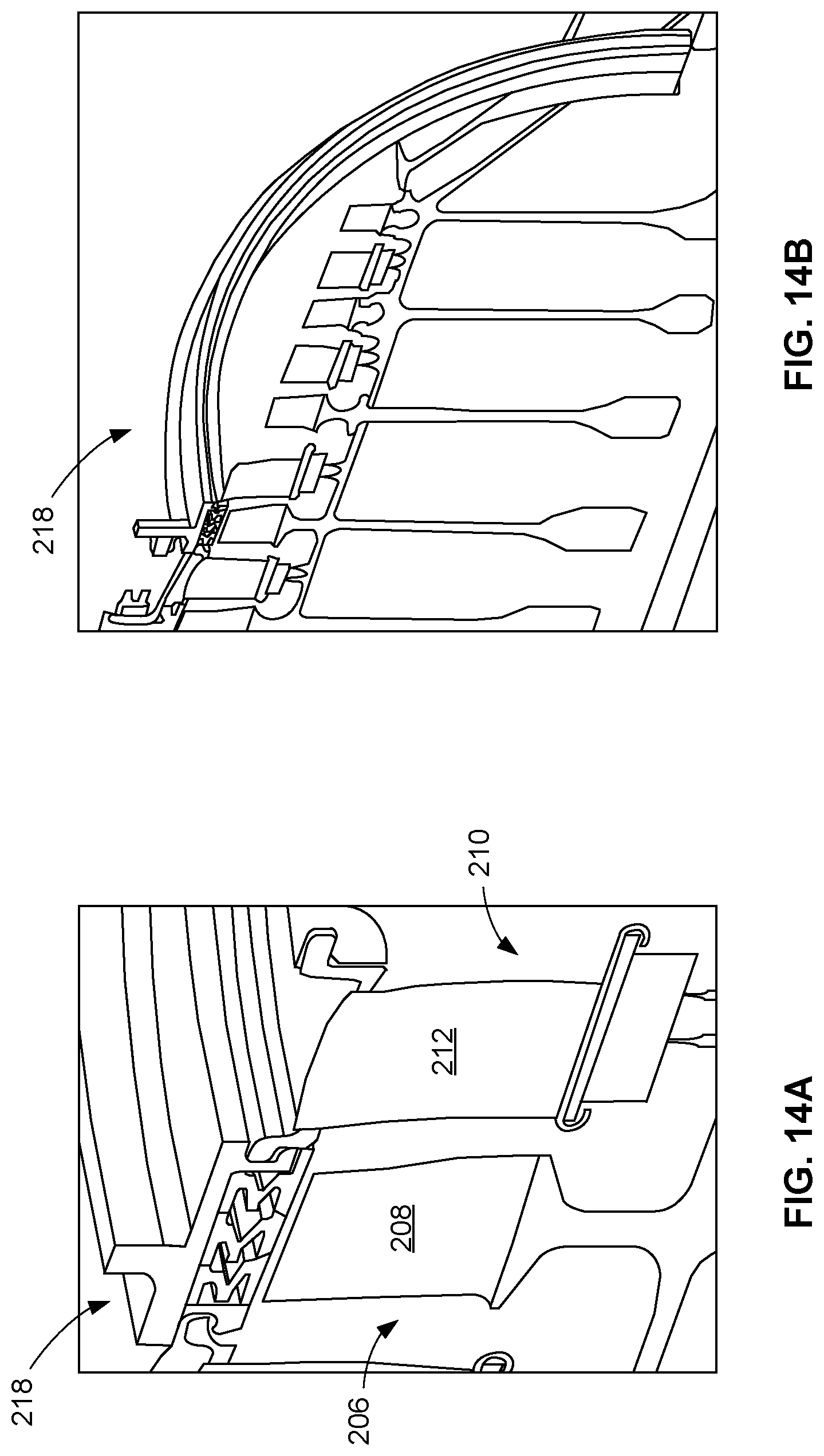 Patent US11773741 Figure 13 – Compliant shroud designs with variable stiffness