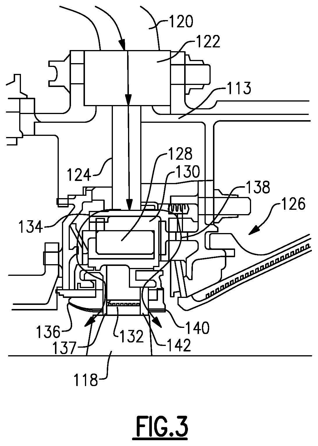 Patent US11773742 Figure 3 – Cooled cooling air for blade air seal through outer chamber