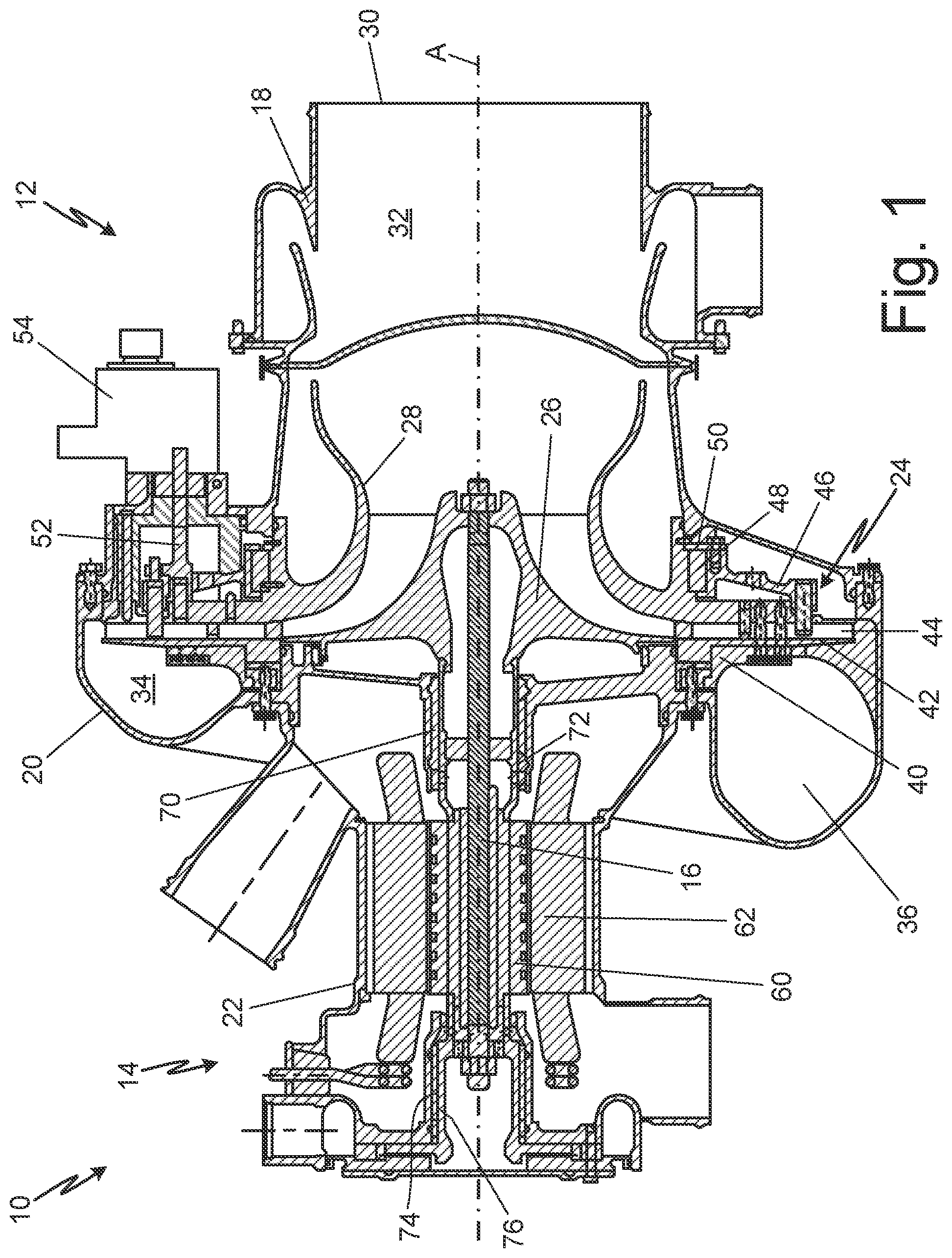 Patent US11773746 — Turbomachinery rotor shroud with variable lattice densities — Figure 1