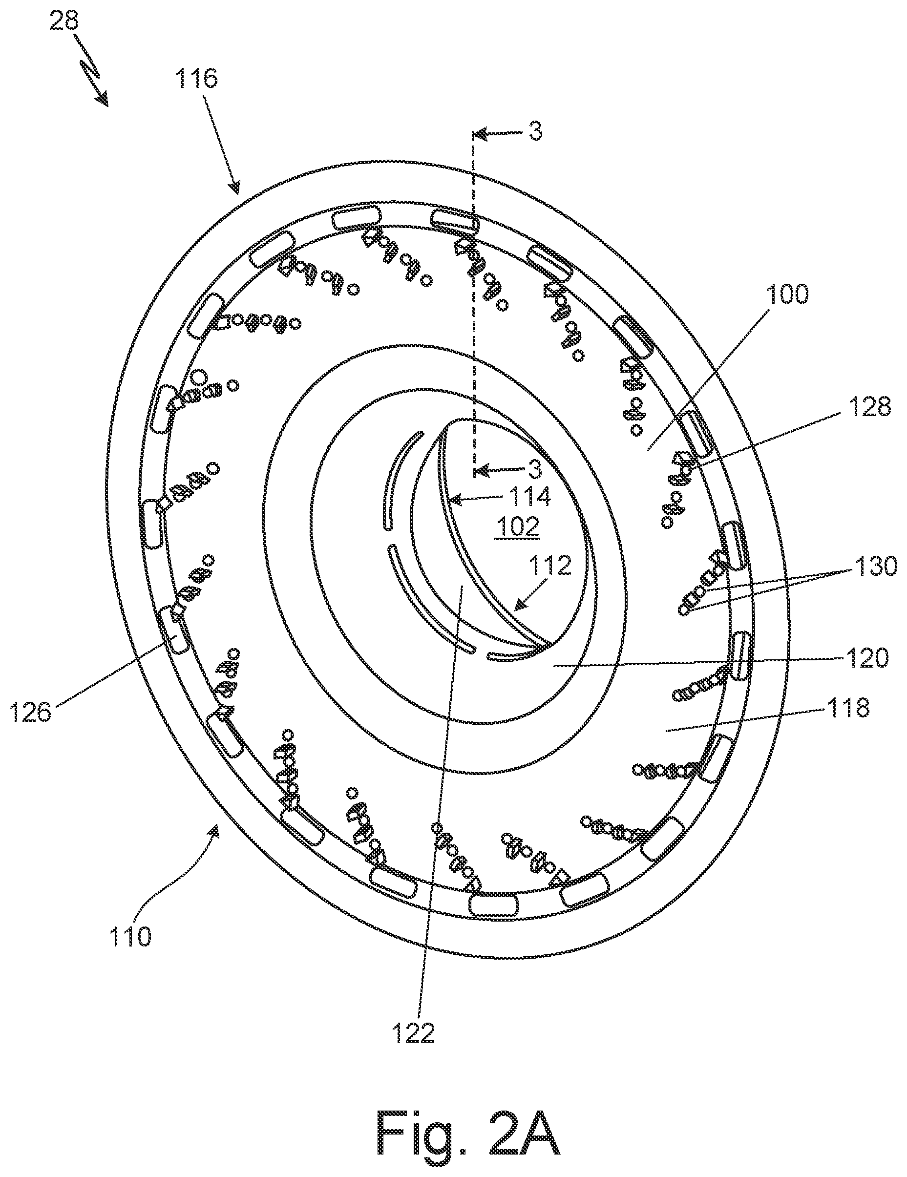 Patent US11773746 Figure 2 – Turbomachinery rotor shroud with variable lattice densities