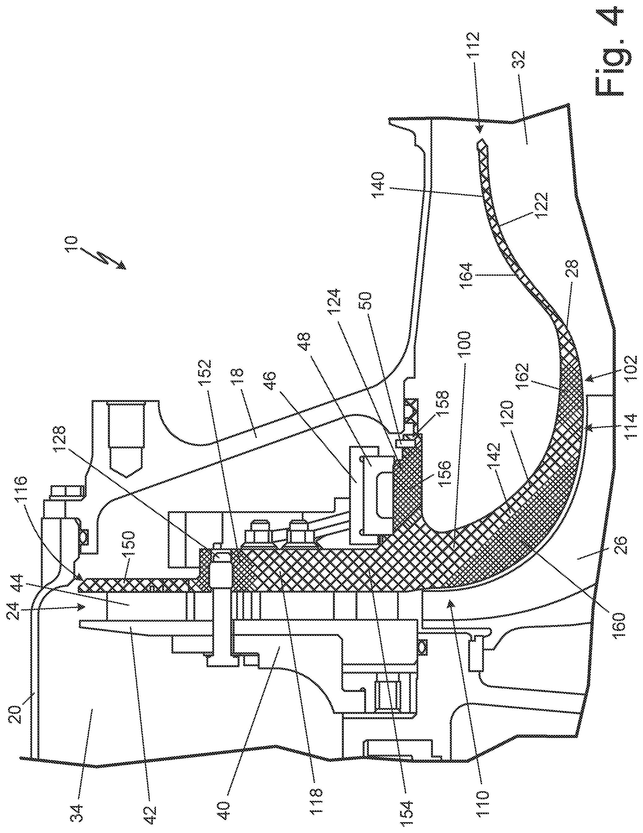 Patent US11773746 Figure 5 – Turbomachinery rotor shroud with variable lattice densities