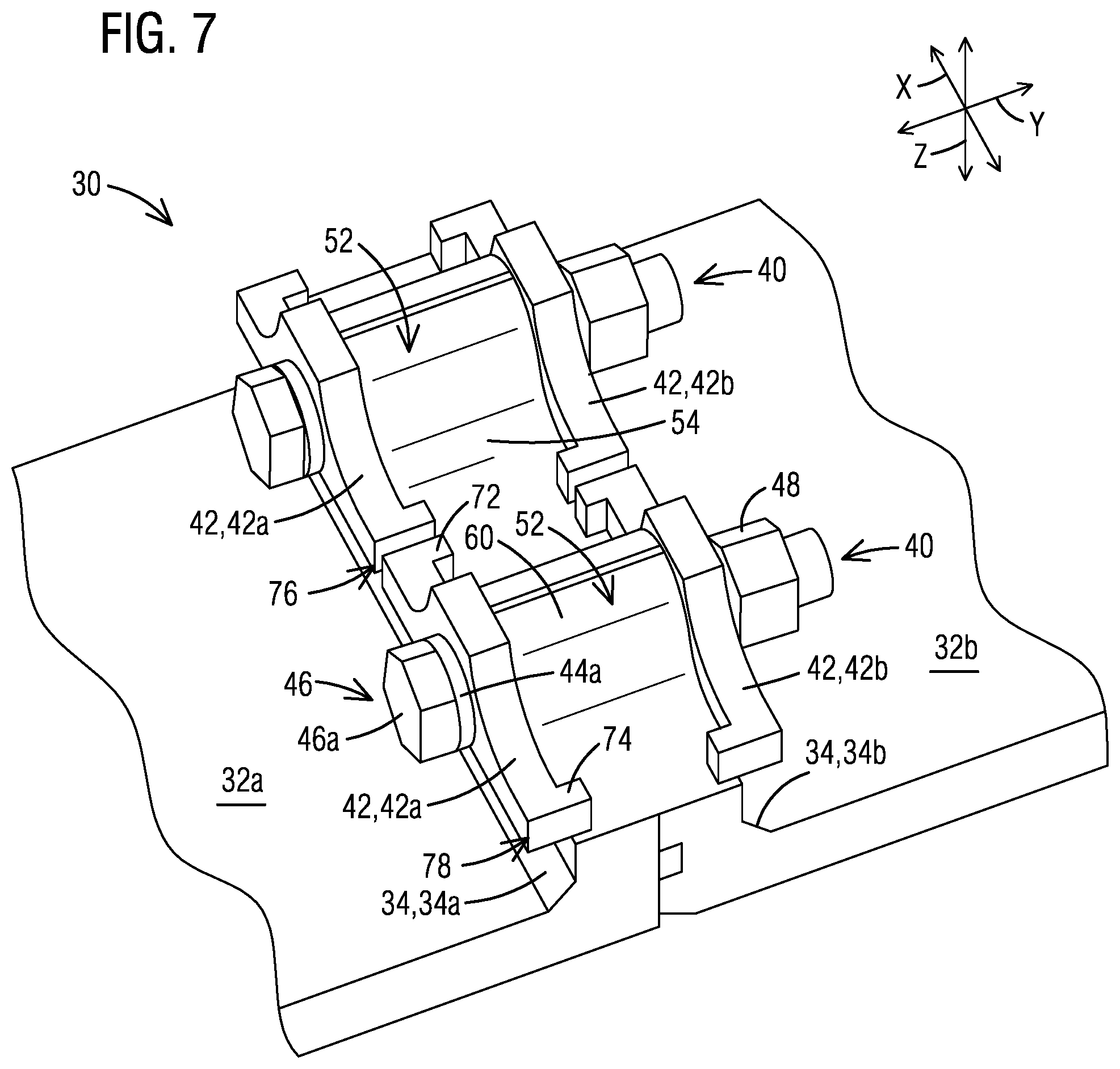 Patent US11773748 Figure 4 – High temperature flange joint, exhaust diffuser and method for coupling two components in a gas turbine engine