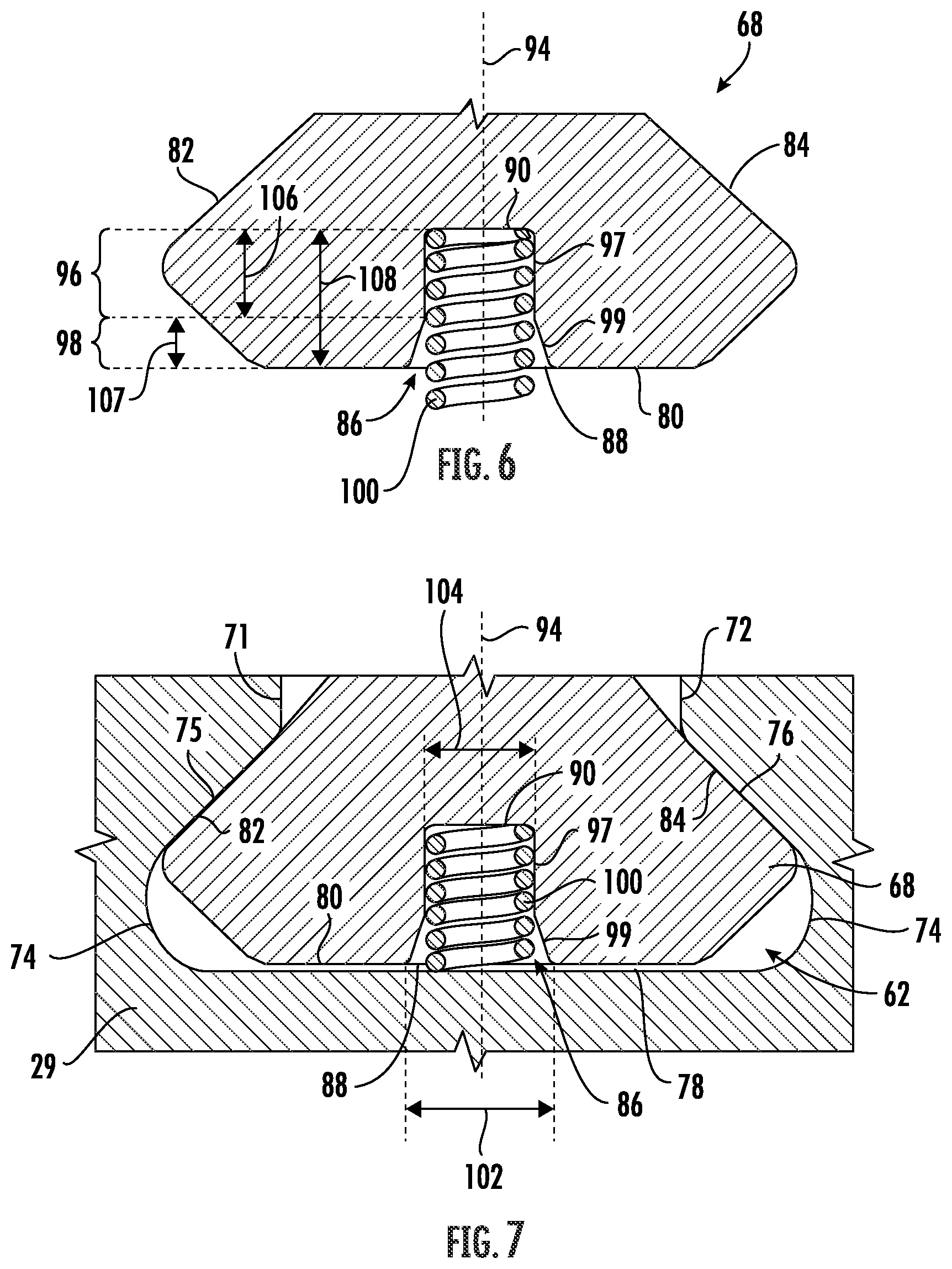 Patent US11773750 Figure 5 – Turbomachine component retention