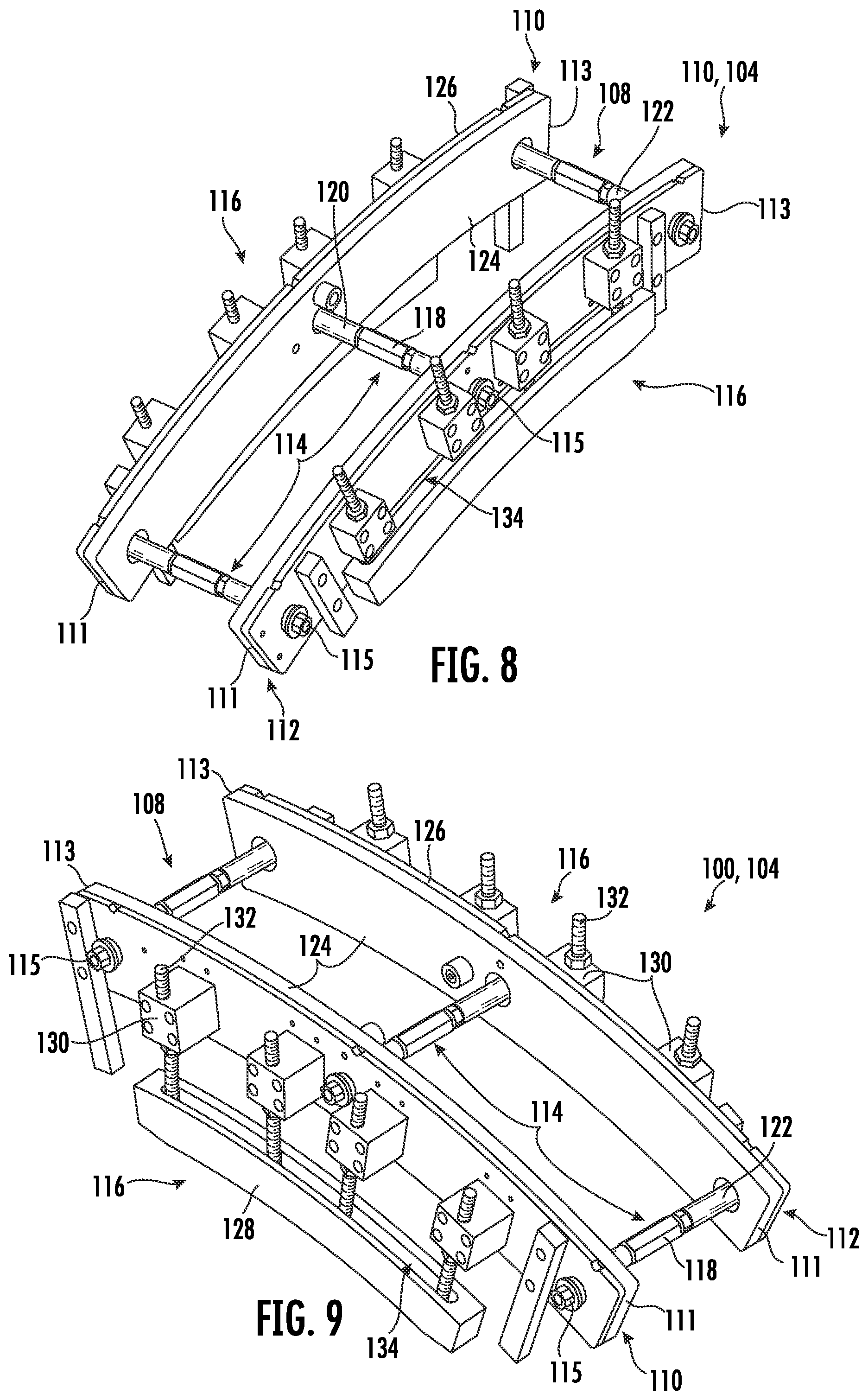 Patent US11773752 Figure 7 – T-fairing installation tooling assembly