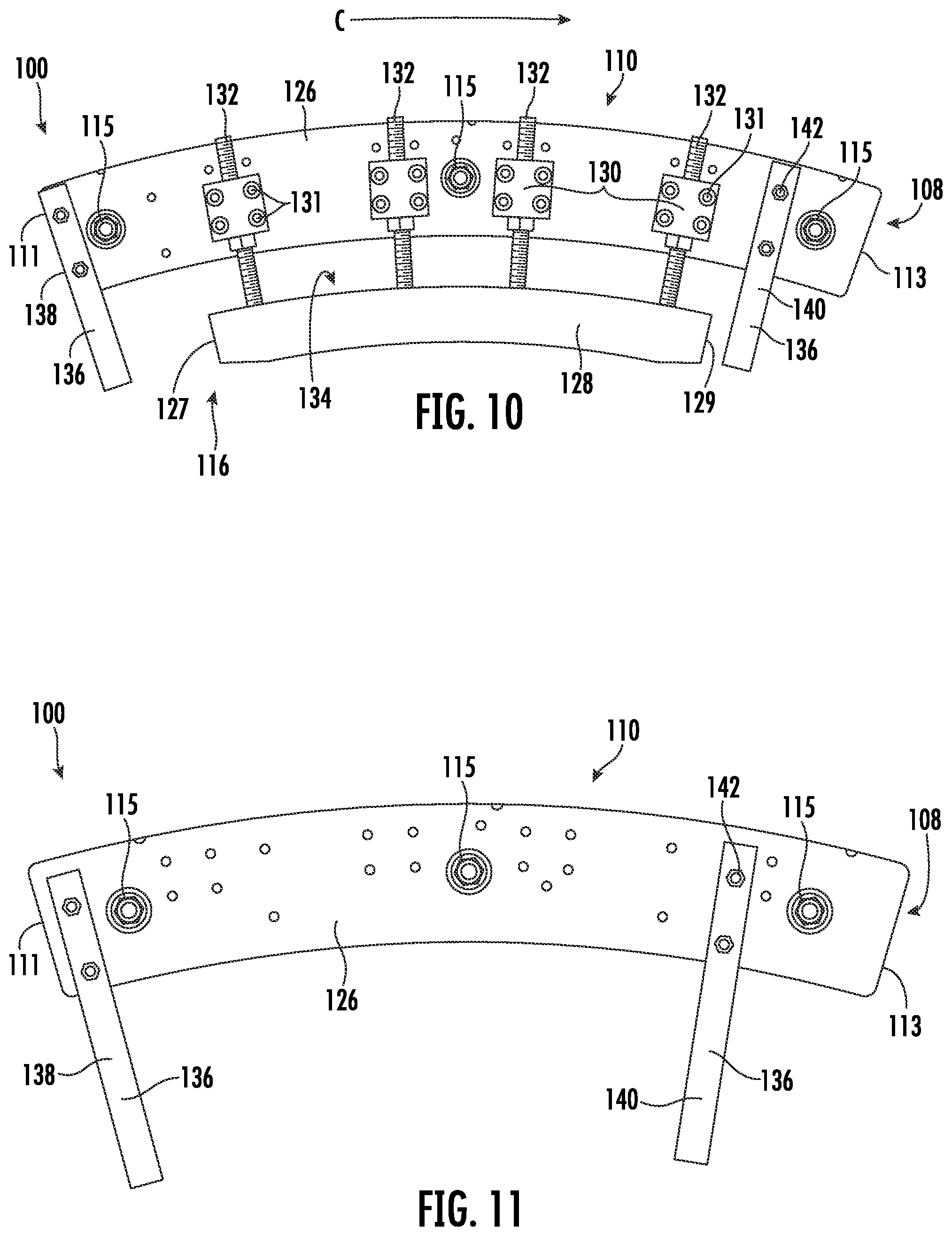 Patent US11773752 Figure 8 – T-fairing installation tooling assembly