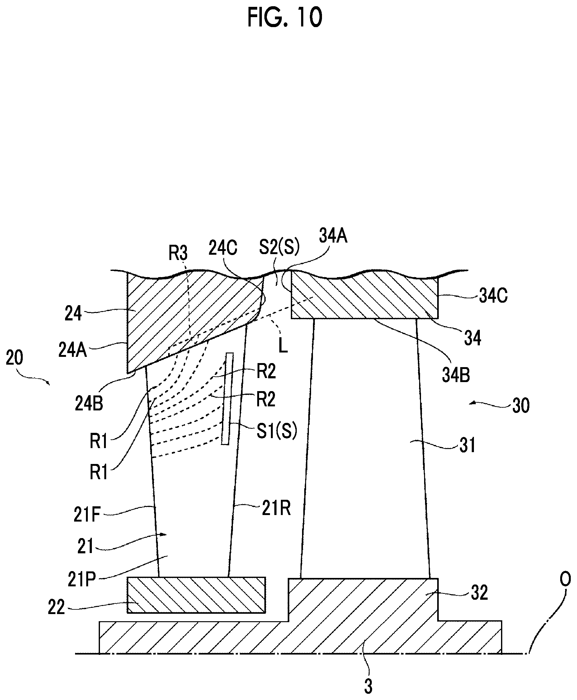 Patent US11773753 Figure 6 – Turbine stator vane, turbine stator vane assembly, and steam turbine