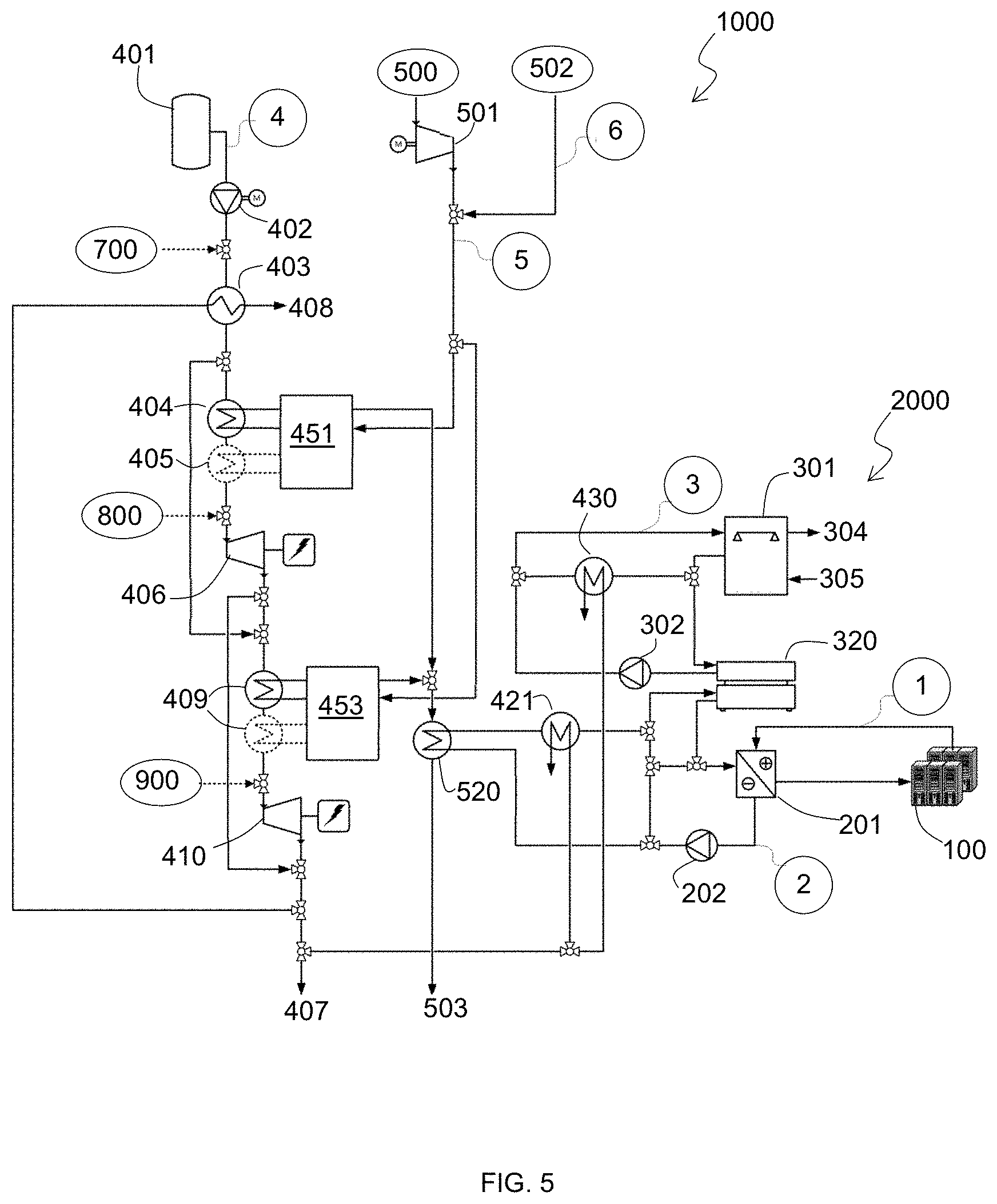Patent US11773754 Figure 5 – Cryogenic energy system for cooling and powering an indoor environment