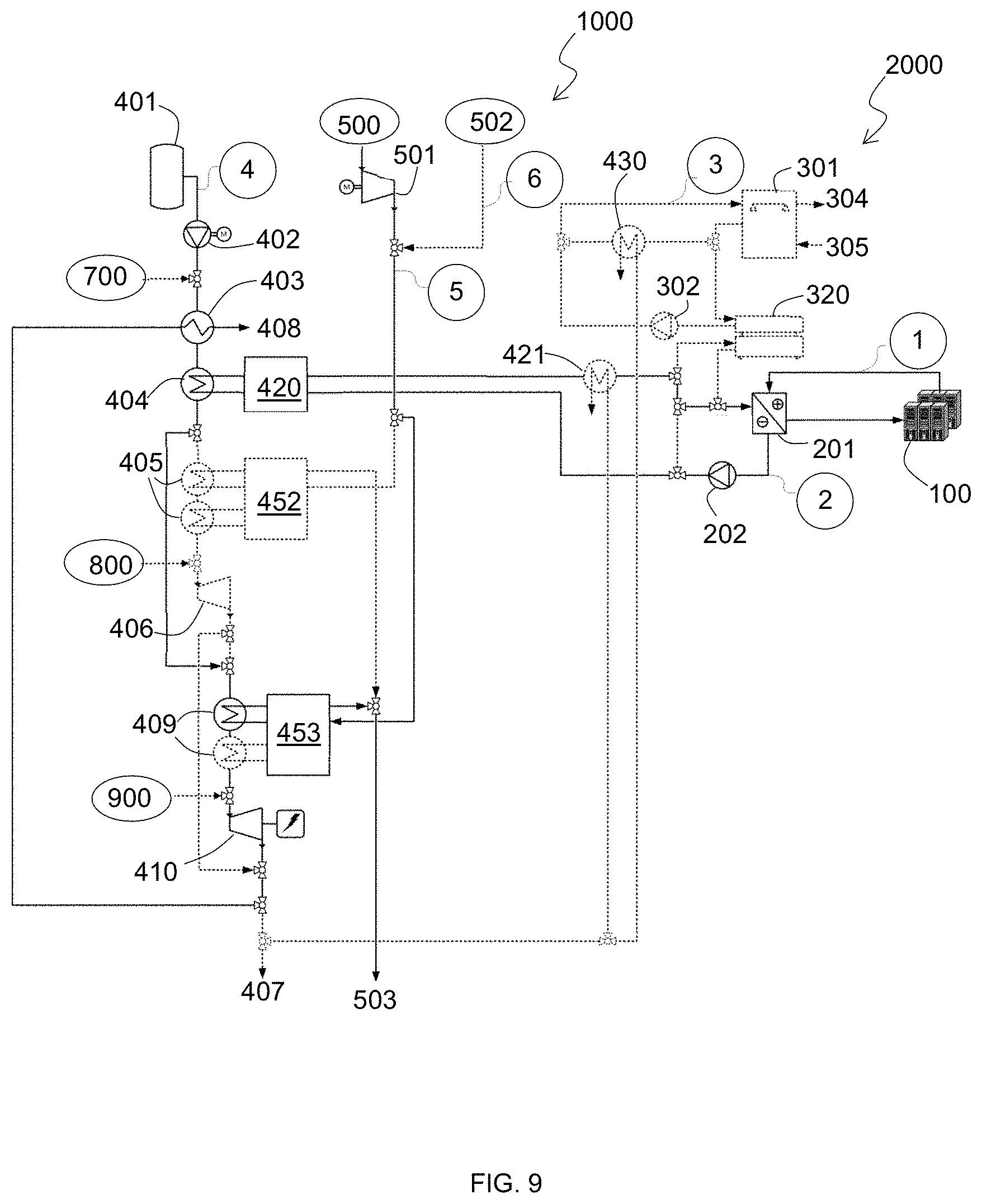 Patent US11773754 Figure 9 – Cryogenic energy system for cooling and powering an indoor environment