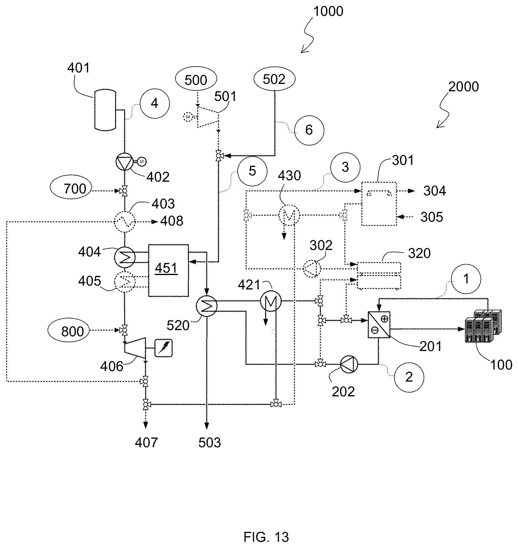 Patent US11773754 Figure 13 – Cryogenic energy system for cooling and powering an indoor environment