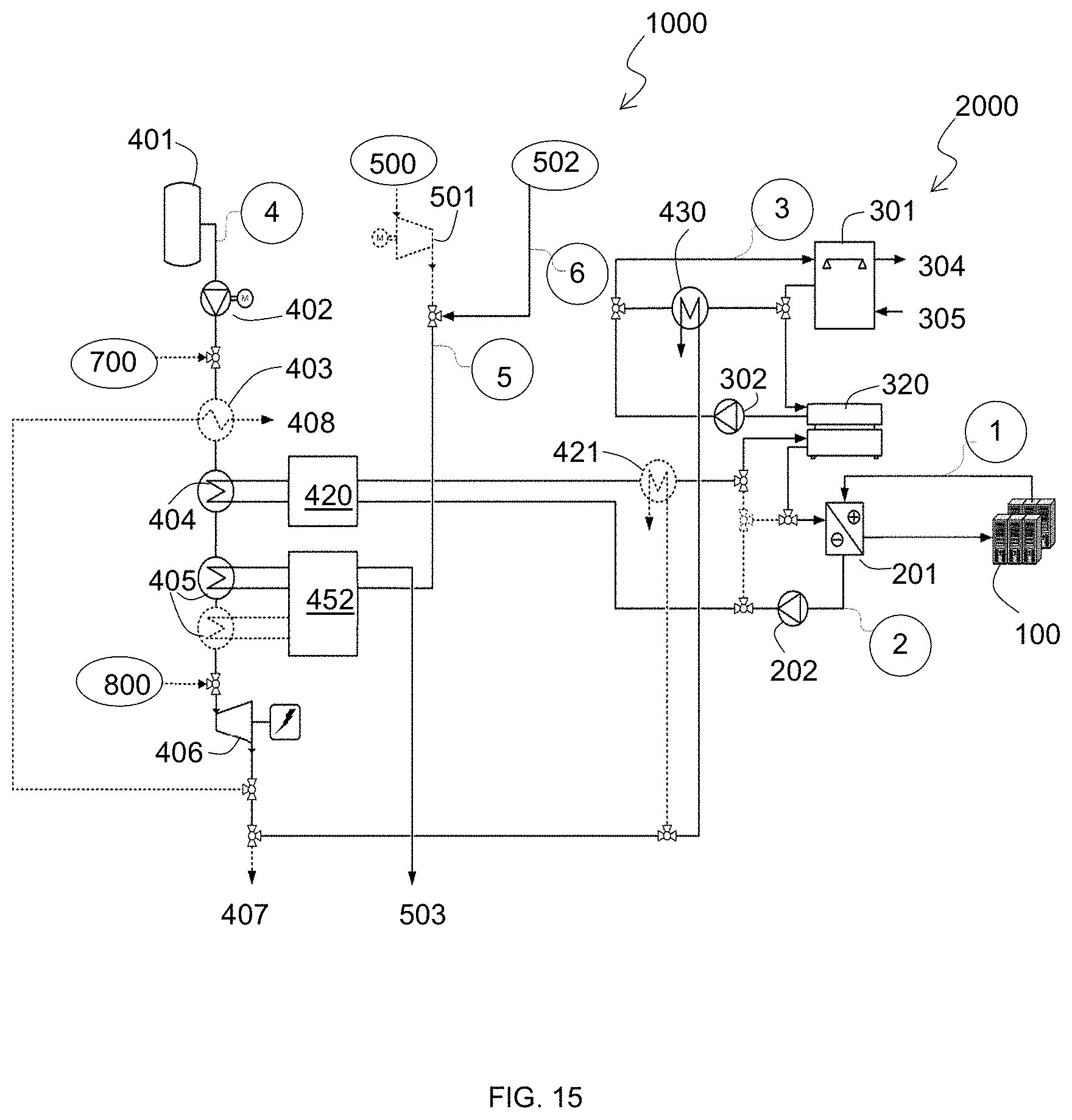Patent US11773754 Figure 15 – Cryogenic energy system for cooling and powering an indoor environment